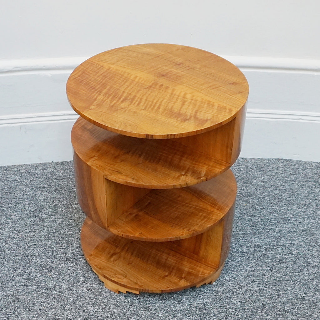 Art Deco Library Table. 1930's side table. Figured walnut Art Deco - Jeroen Markies Art Deco