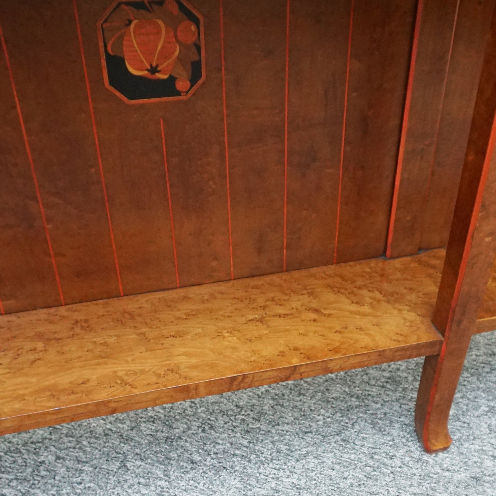 Exquisite Burr Elm Early 20th Century Slim 2.5 metre long Console table - Jeroen Markies Art Deco