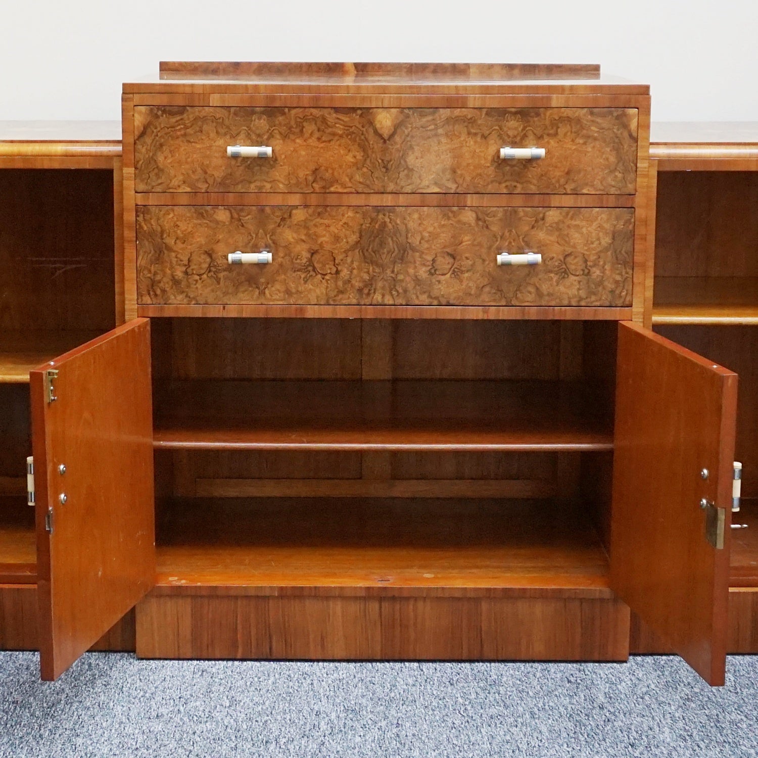 Art Deco Burr Walnut Sideboard - Original Art Deco Furniture - Jeroen Markies Art Deco
