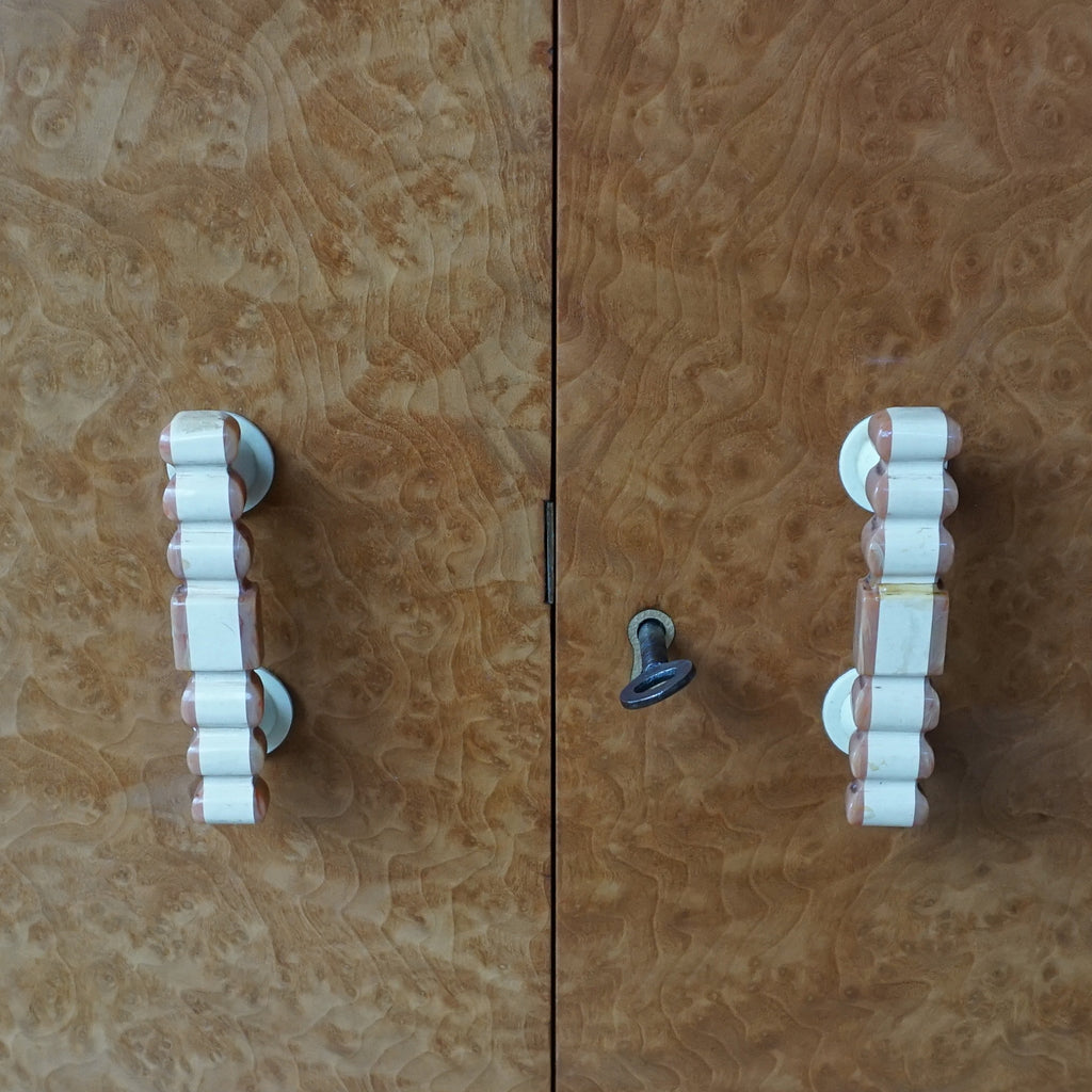 Art Deco Side Board by Harry & Lou Epstein Satin Birch Bakelite 1930s Furniture - Jeroen Markies Art Deco
