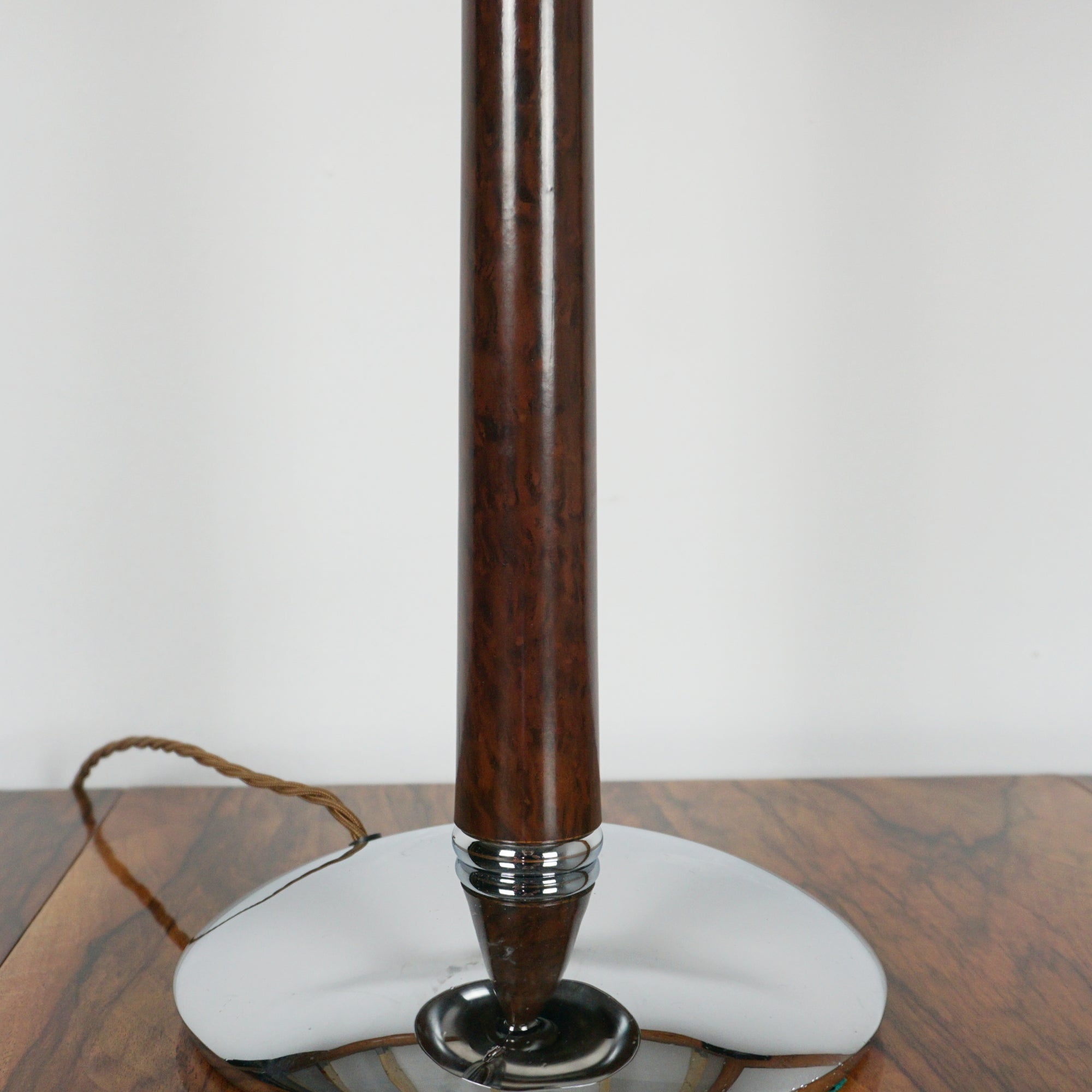 Art Deco Brown Bakelite Dome Lamp - Markies Antiques Ltd