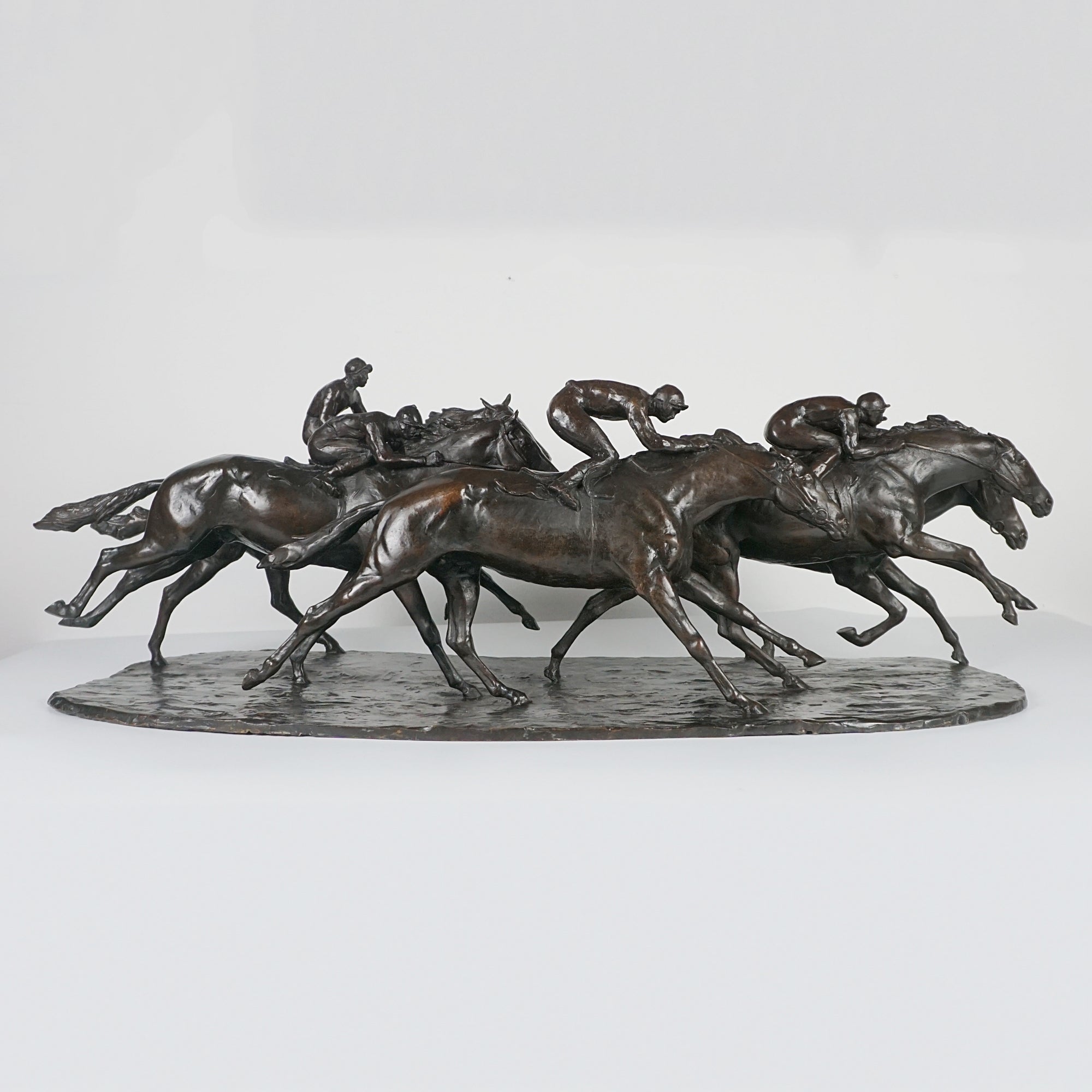 John Rattenbury Skeaping Large Bronze Racehorse Group Signed and numbered limited edition of 7 - Markies Antiques Ltd
