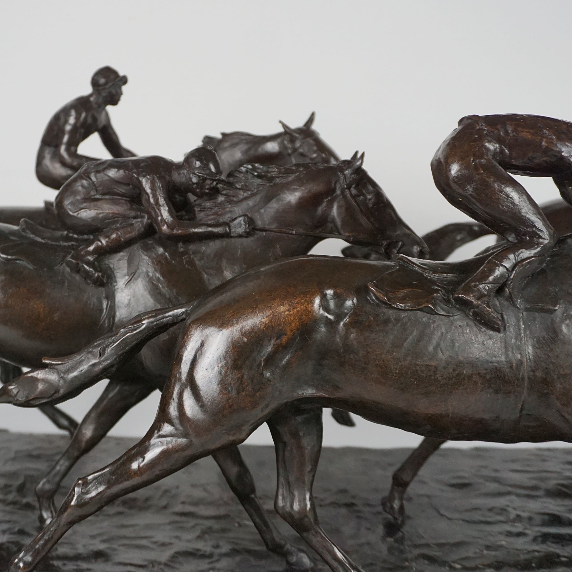 John Rattenbury Skeaping Large Bronze Racehorse Group Signed and numbered limited edition of 7 - Markies Antiques Ltd