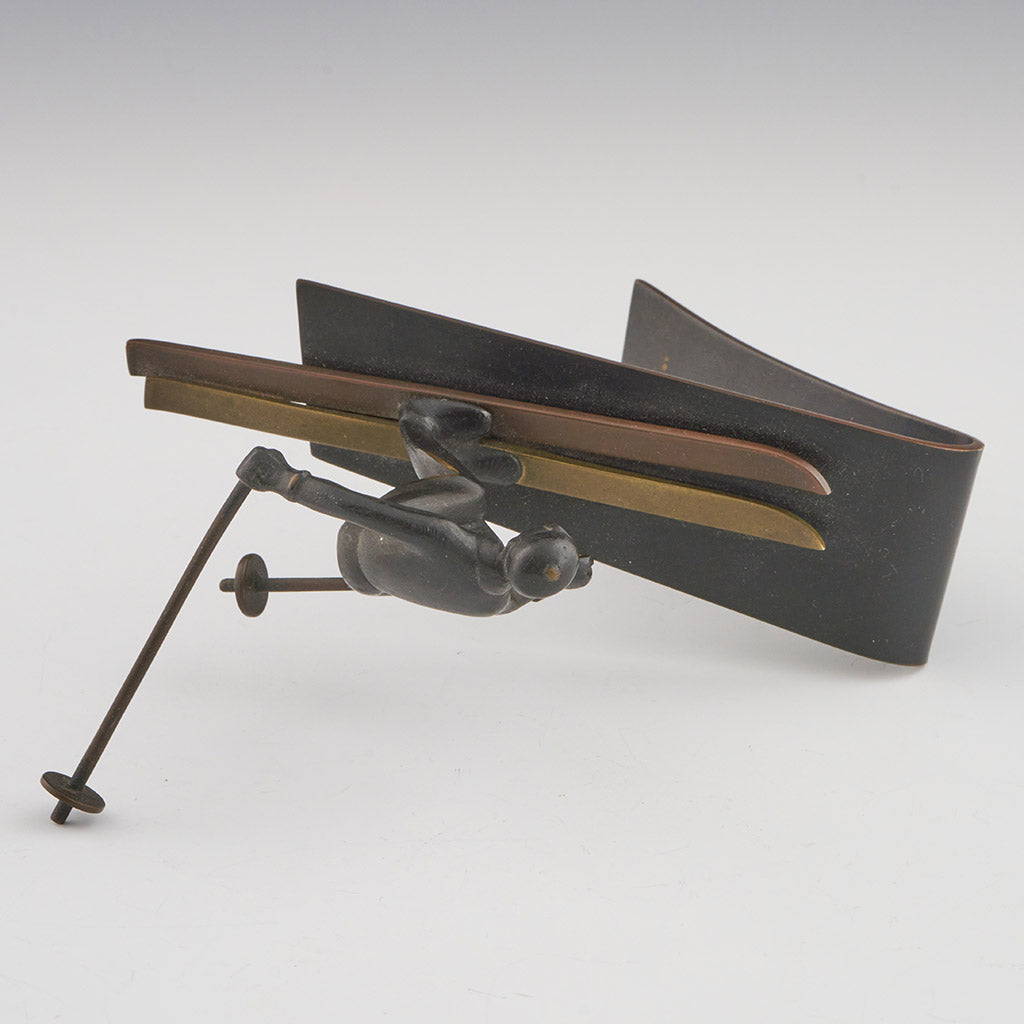 Art Deco Bronze Skier Figure by Richard Rohac - Jeroen Markies Art Deco