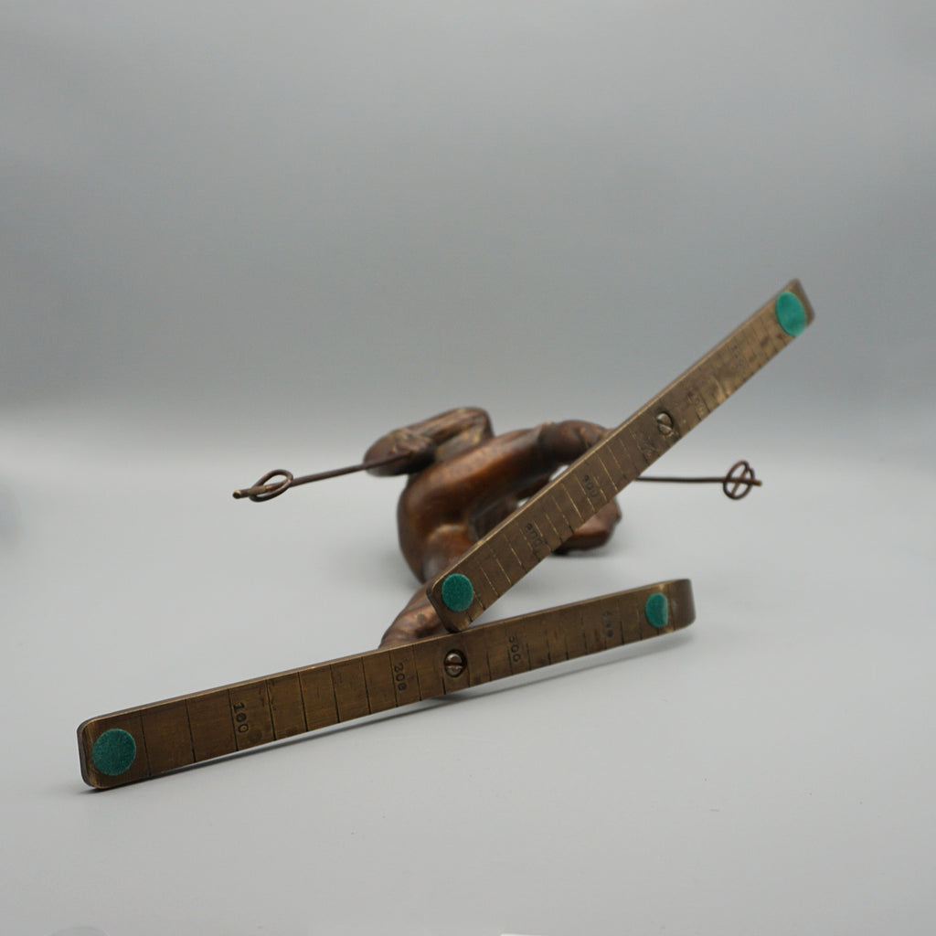 An Art Deco Bronze Cross Country Skier