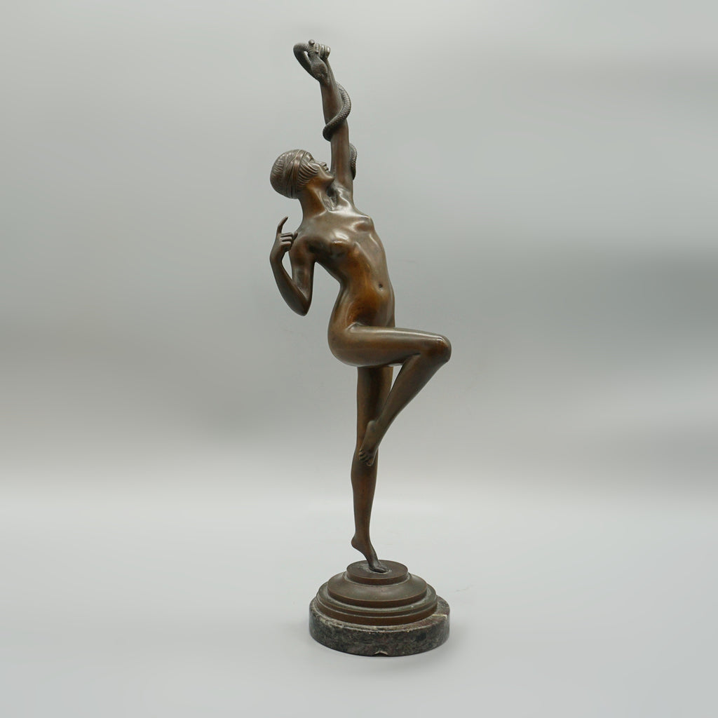 'Snake Charmer' Paul Philippe Art Deco Bronze - Markies Antiques 