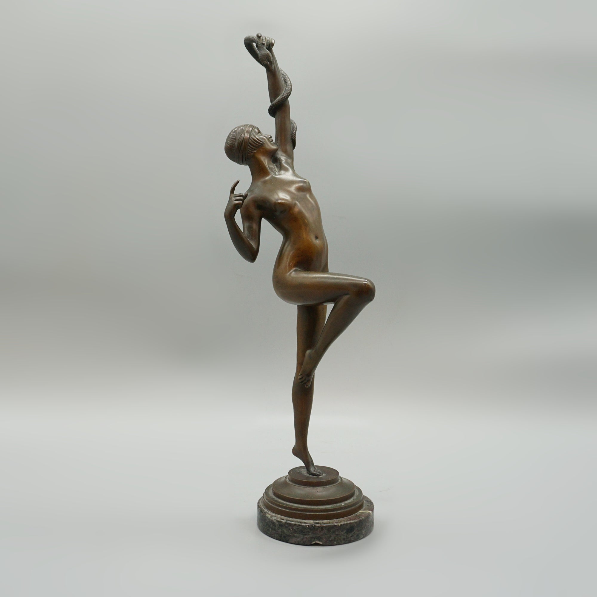 'Snake Charmer' Paul Philippe Art Deco Bronze - Markies Antiques 