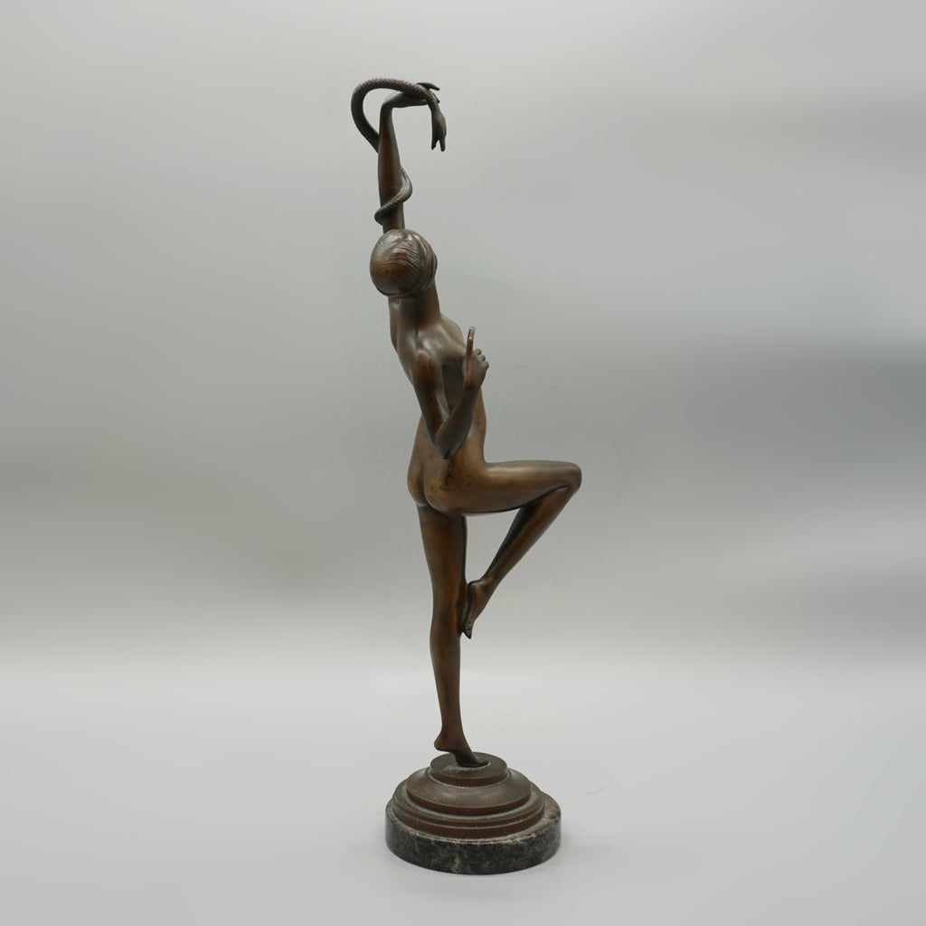 'Snake Charmer' Paul Philippe Art Deco Bronze - Markies Antiques 