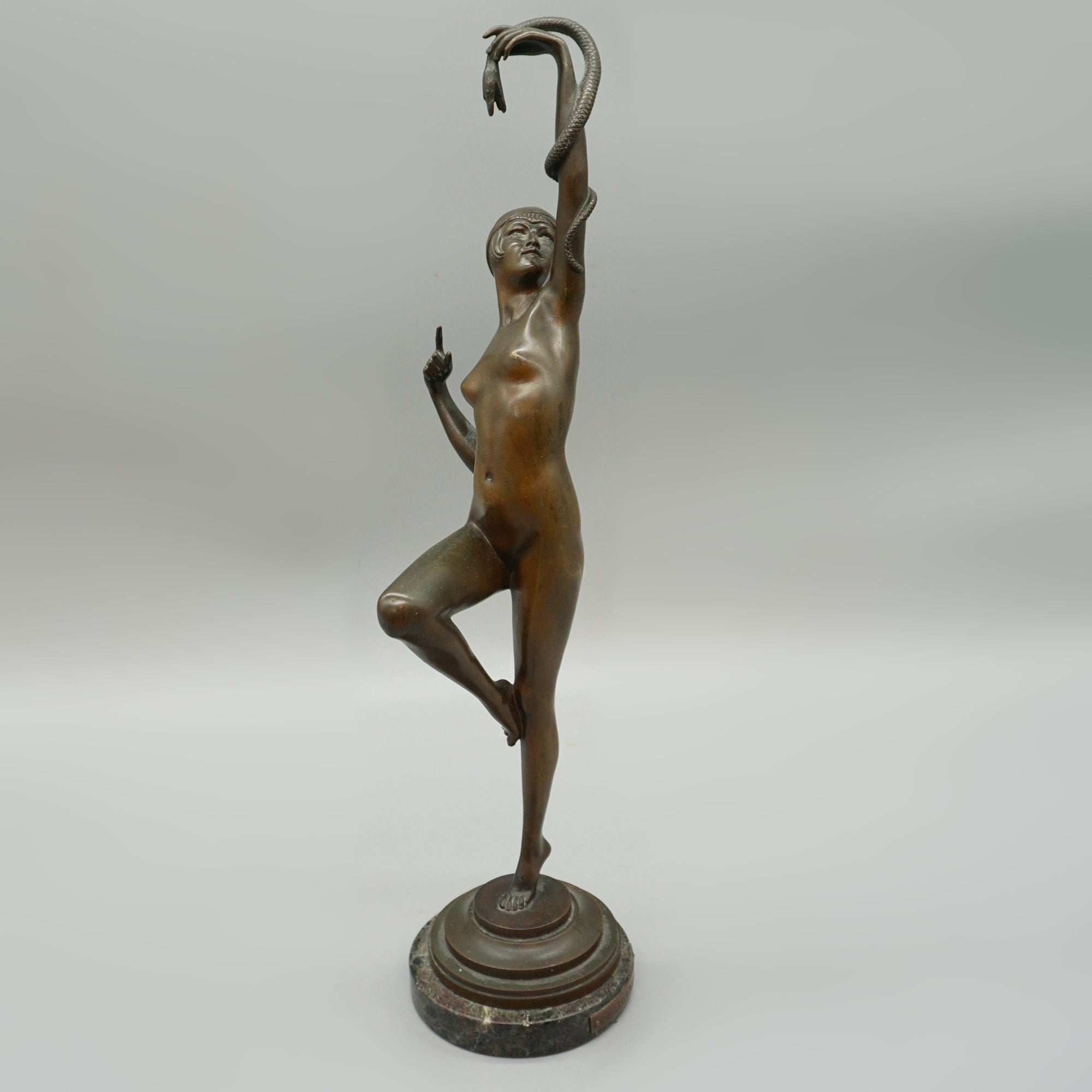 'Snake Charmer' Paul Philippe Art Deco Bronze - Markies Antiques 