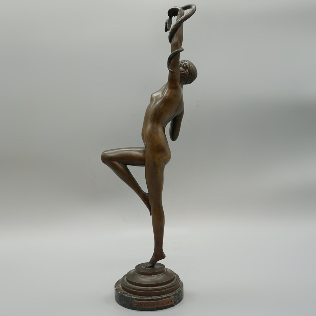 'Snake Charmer' Paul Philippe Art Deco Bronze - Markies Antiques 