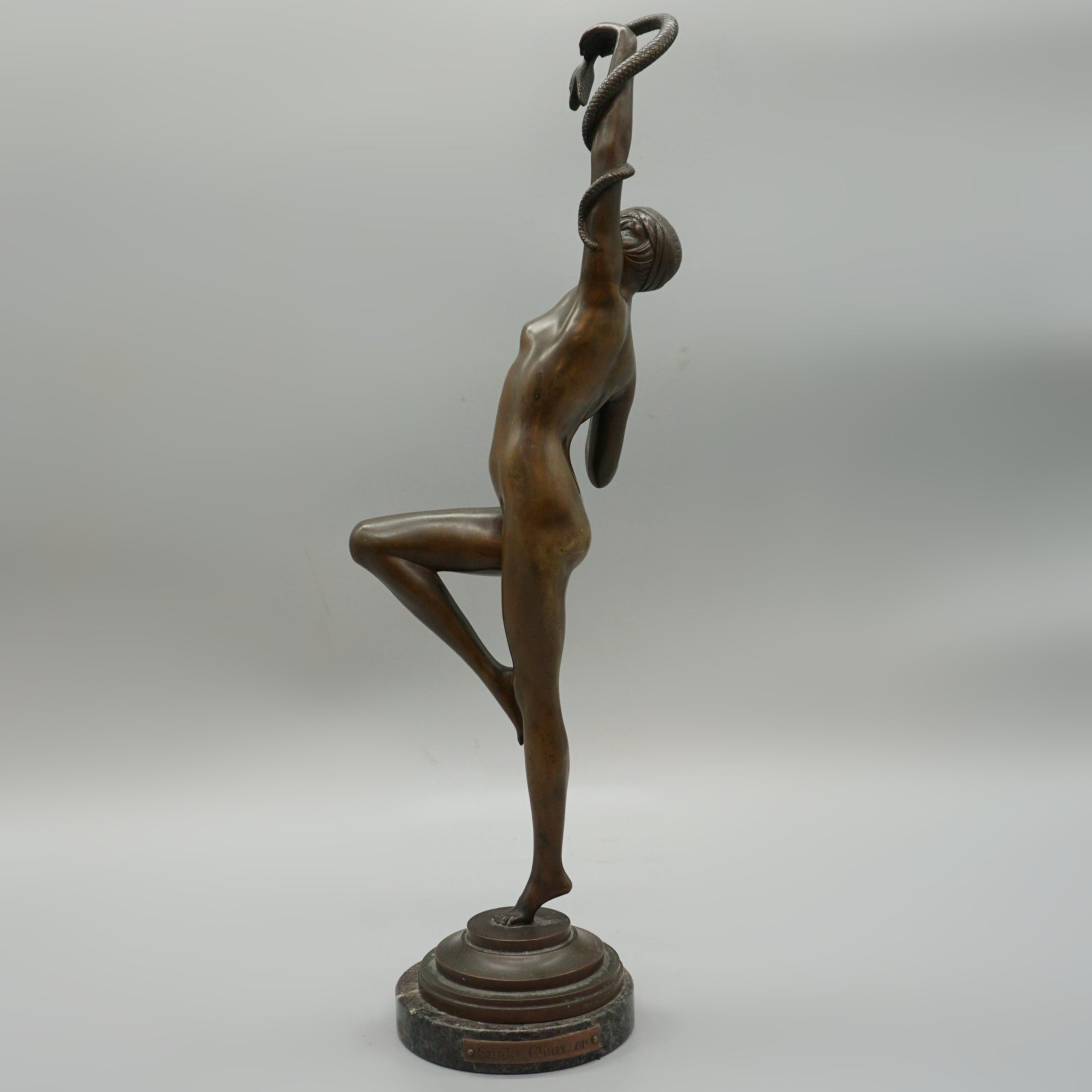 'Snake Charmer' Paul Philippe Art Deco Bronze - Markies Antiques 
