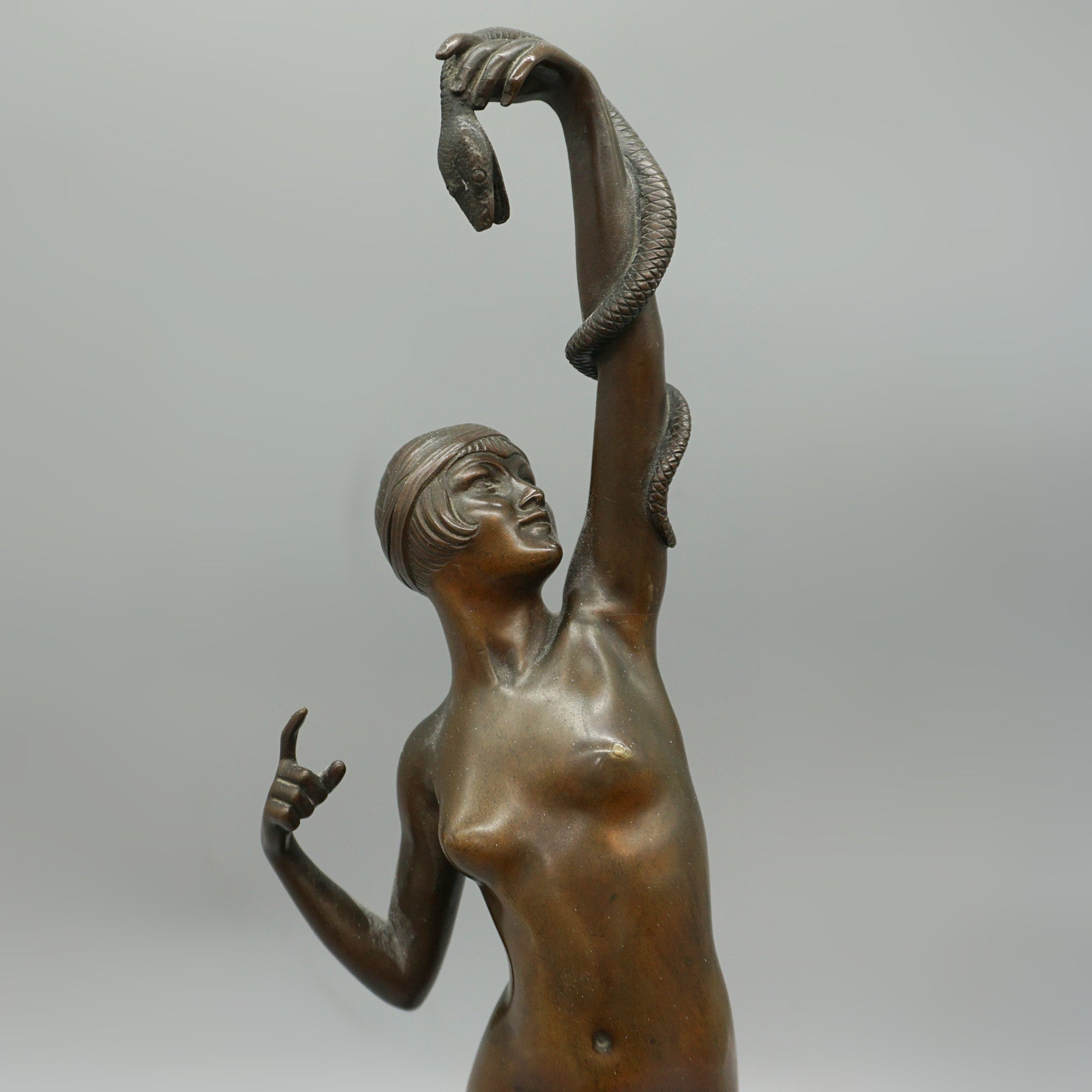 'Snake Charmer' Paul Philippe Art Deco Bronze - Markies Antiques 