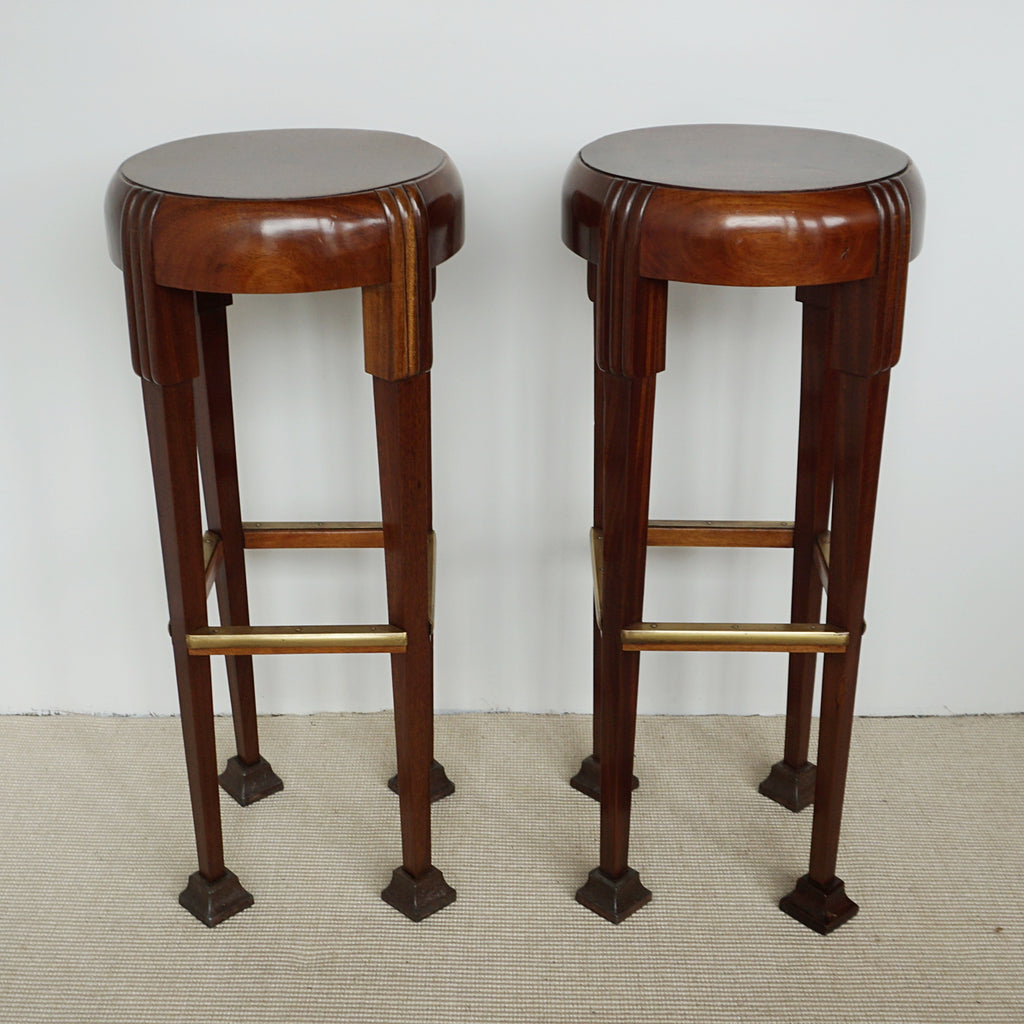 Art Deco Bar Seating, 1930s bar stalls. Solid walnut - Jeroen Markies Art Deco