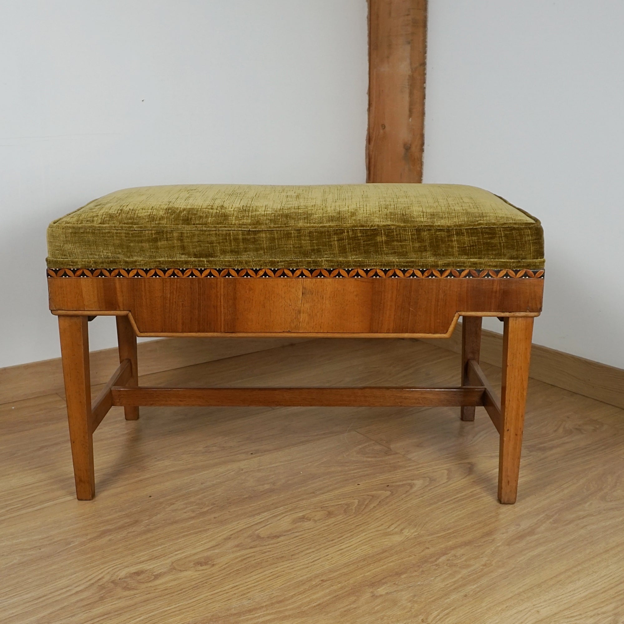 Art Deco Walnut Stool - Markies Antiques ltd