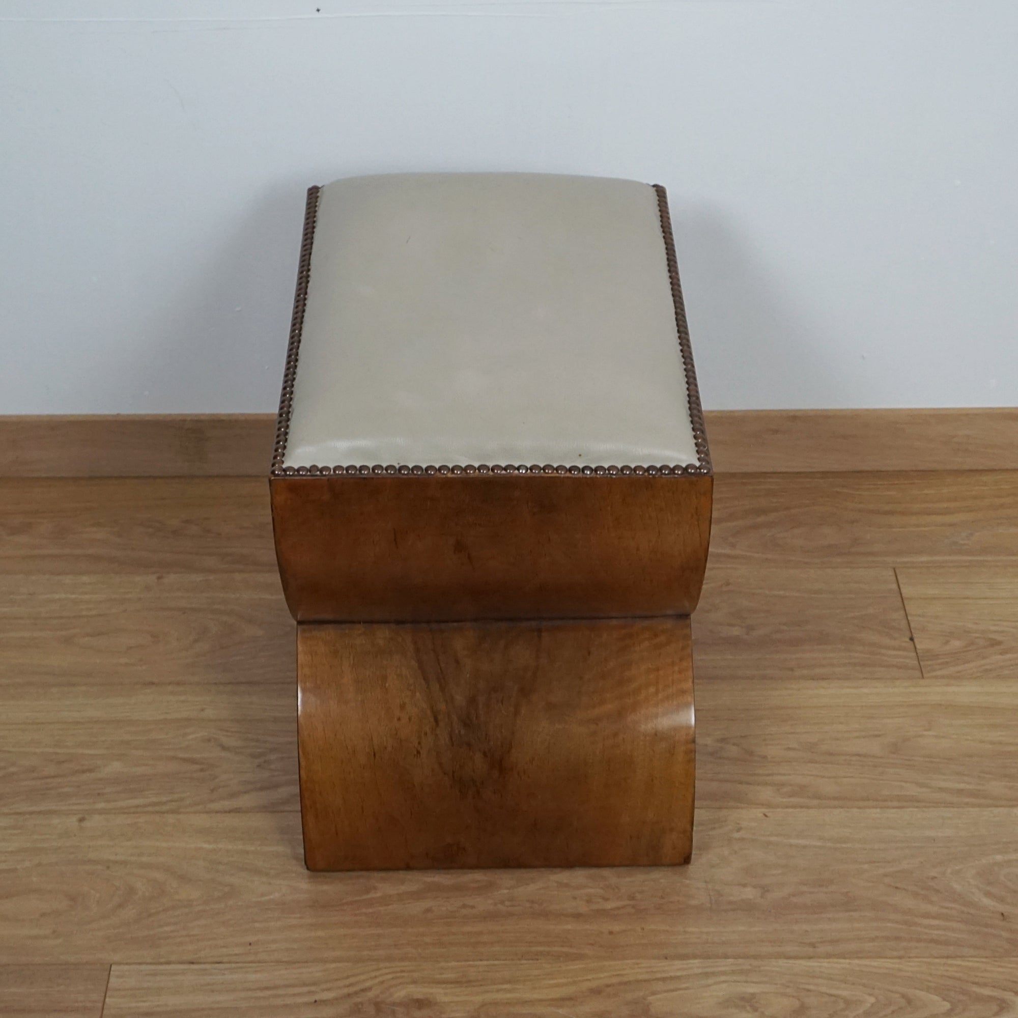 Art Deco Walnut Dressing Stool - Markies Antiques 