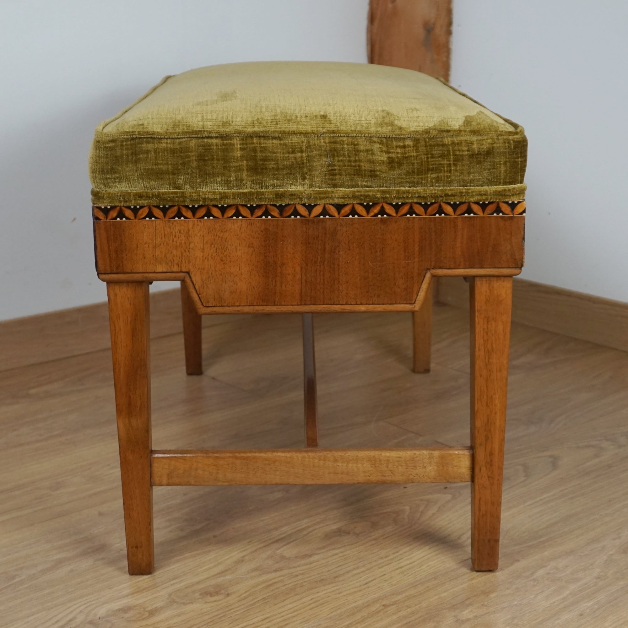Art Deco Walnut Stool - Markies Antiques ltd