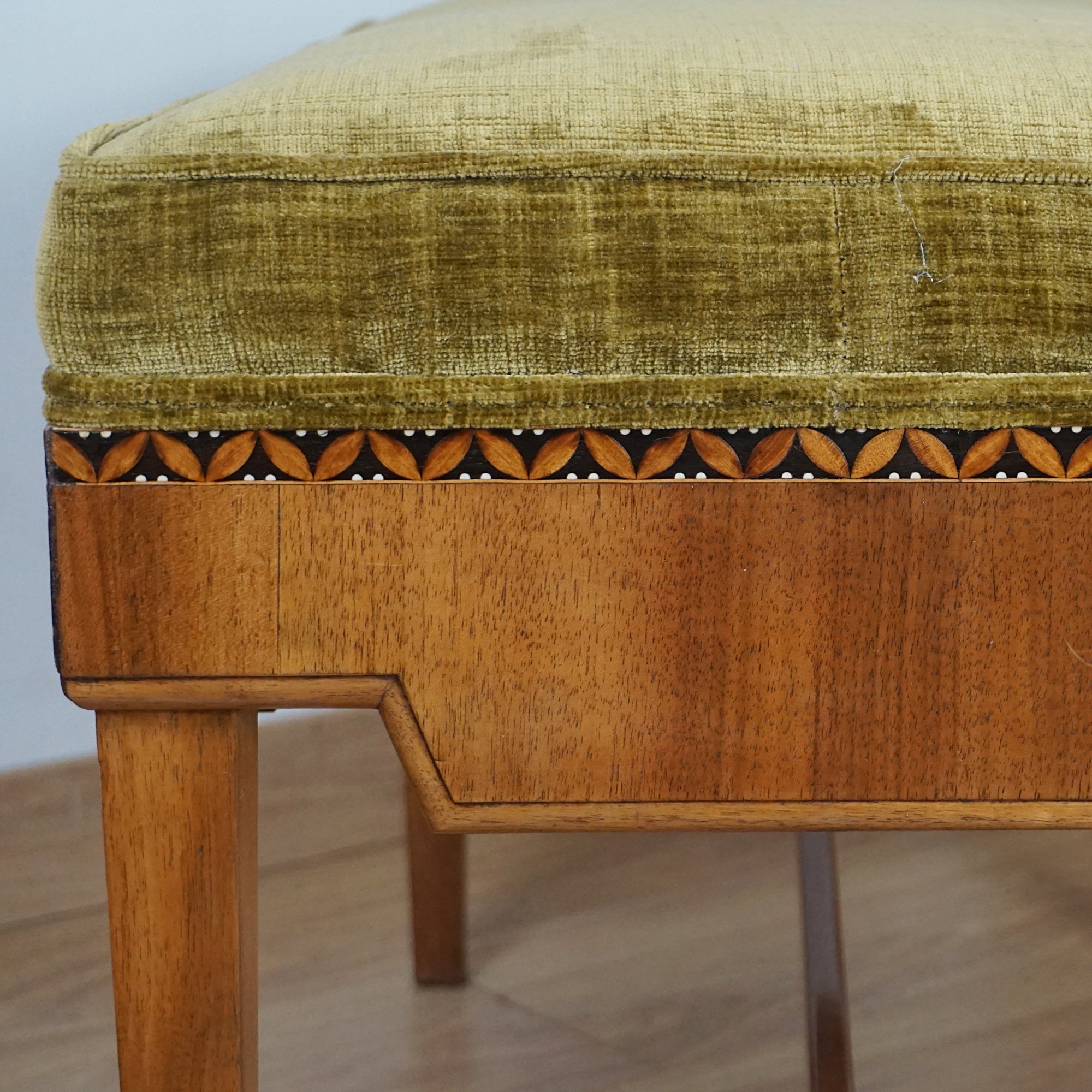 Art Deco Walnut Stool - Markies Antiques ltd