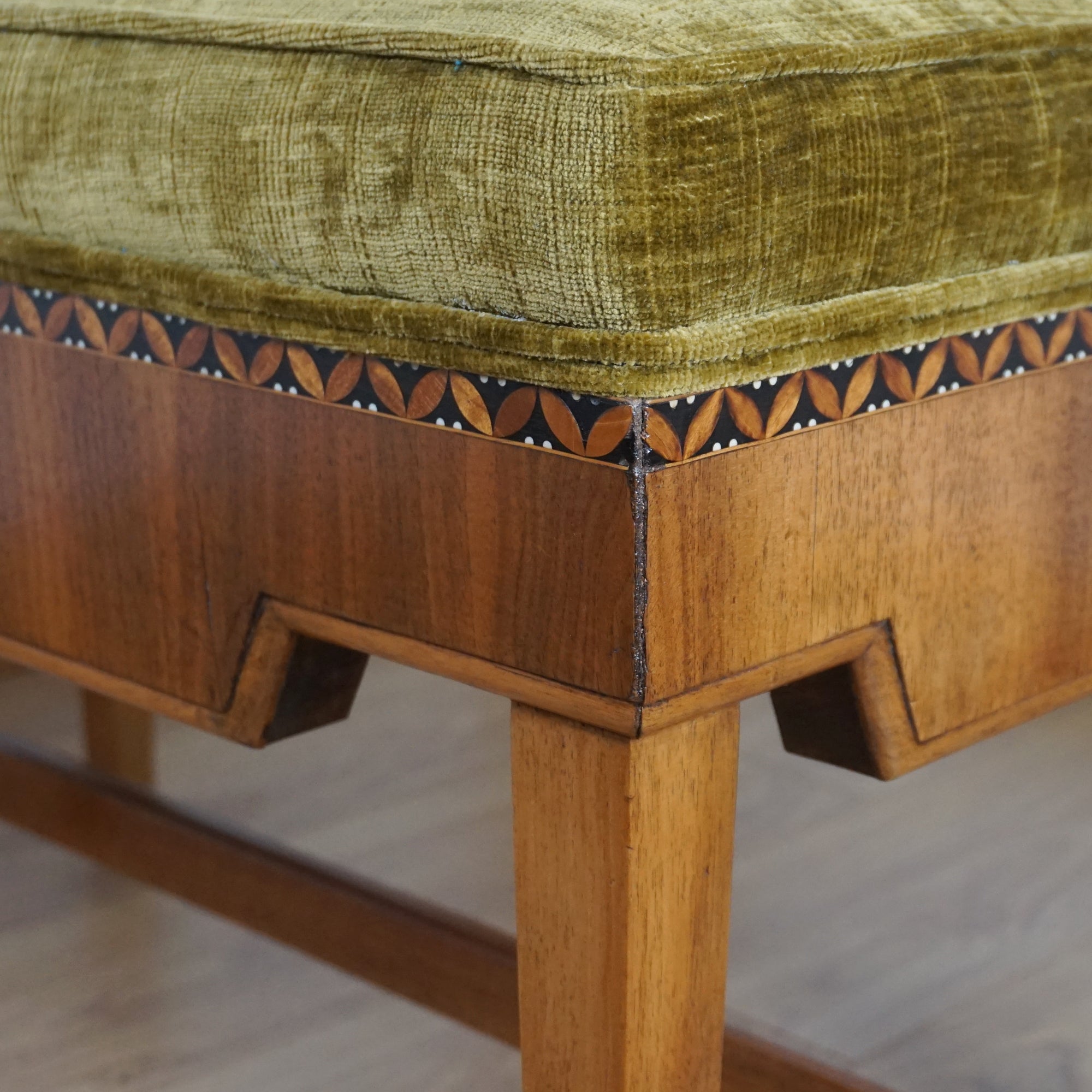 Art Deco Walnut Stool - Markies Antiques ltd