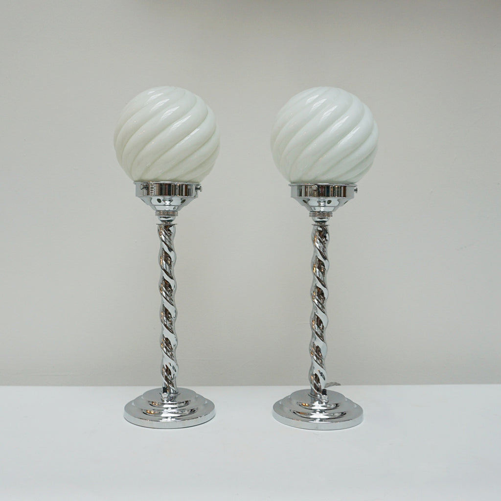 Barley Coiled Chrome Lamps - Jeroen Markies Art Deco