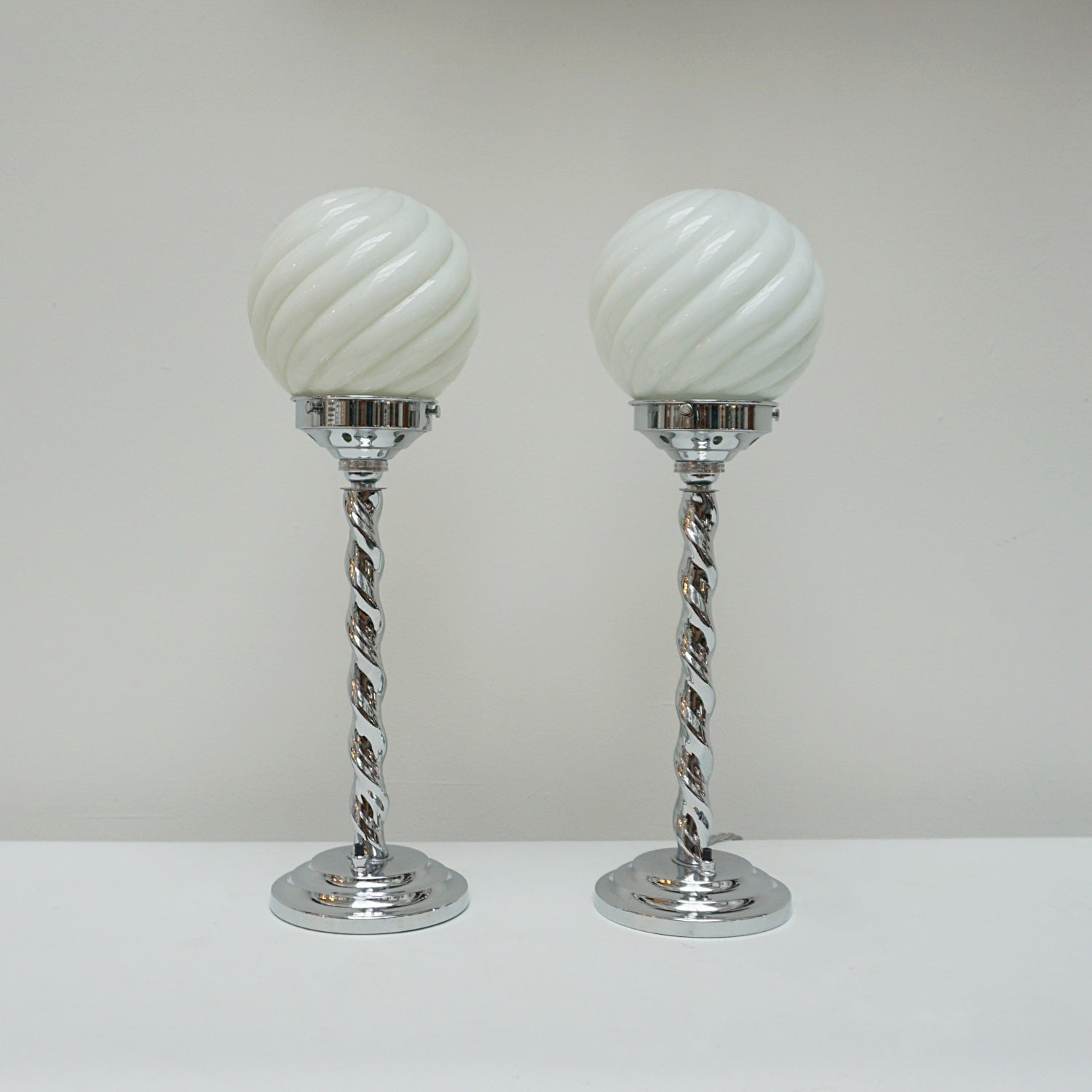 Barley Coiled Chrome Lamps - Jeroen Markies Art Deco