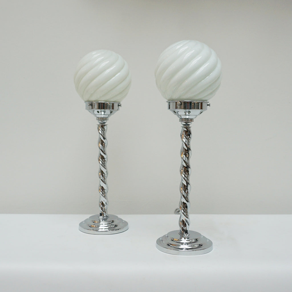 Barley Coiled Chrome Lamps - Jeroen Markies Art Deco