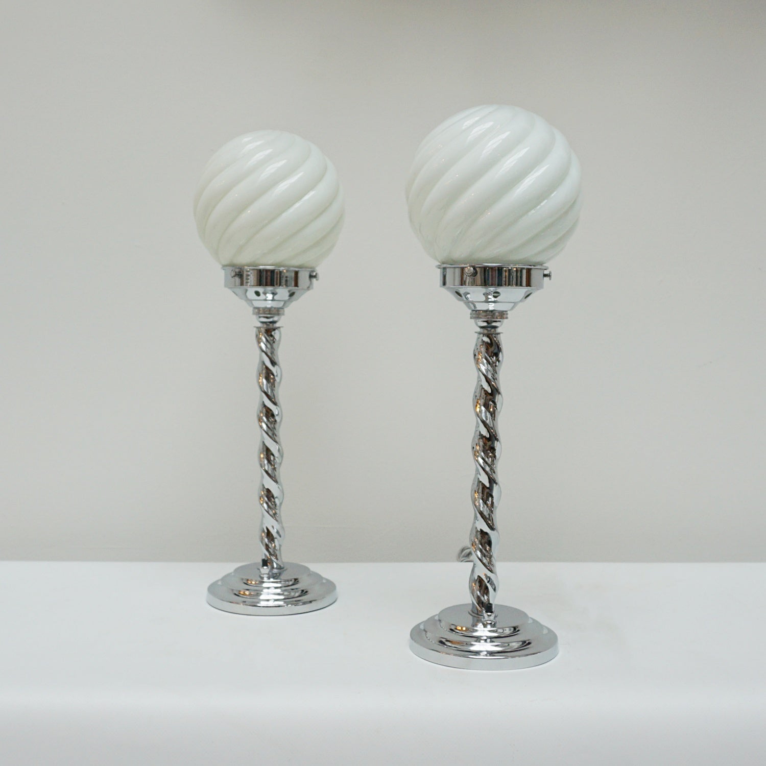 Barley Coiled Chrome Lamps - Jeroen Markies Art Deco