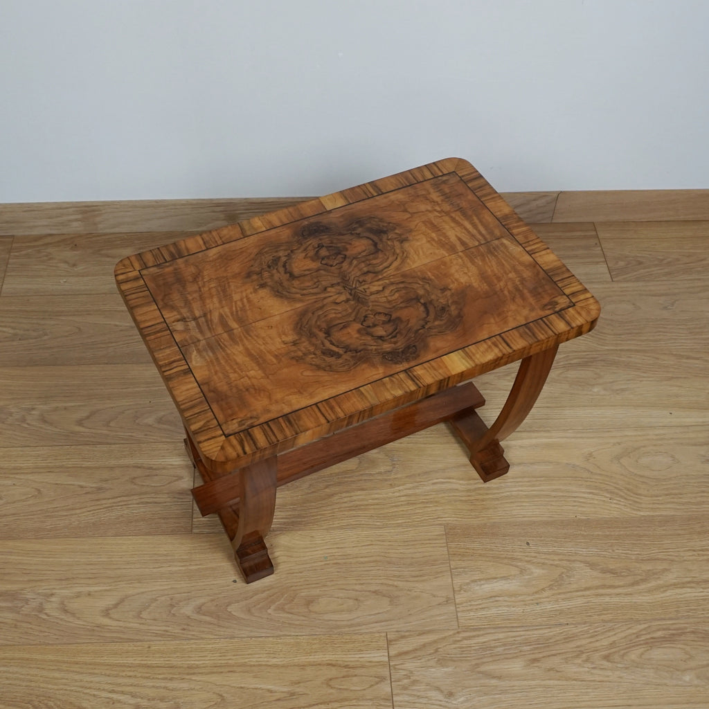 Art Deco Burr Walnut Side Table - Jeroen Markies Art Deco