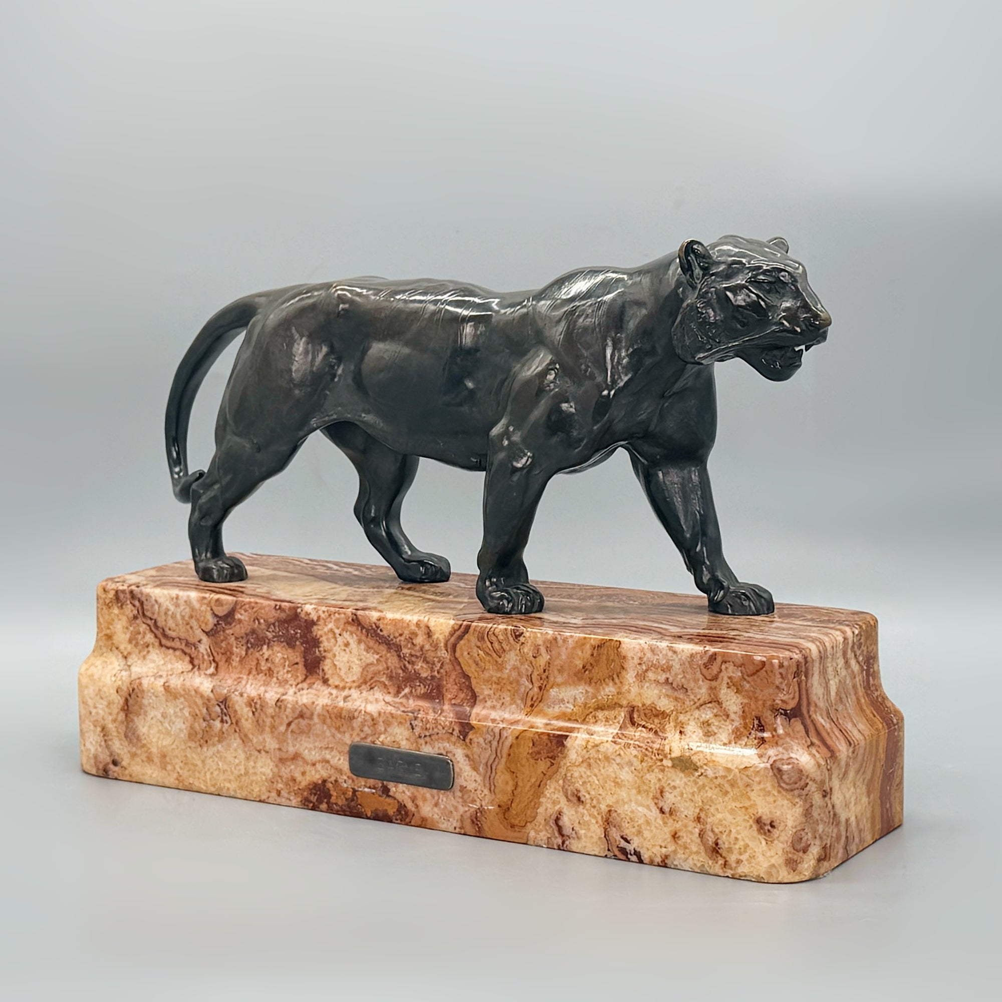 Tigre qui marche Antoine Louis Barye Bronze Sculpture - Markies Antiques Ltd