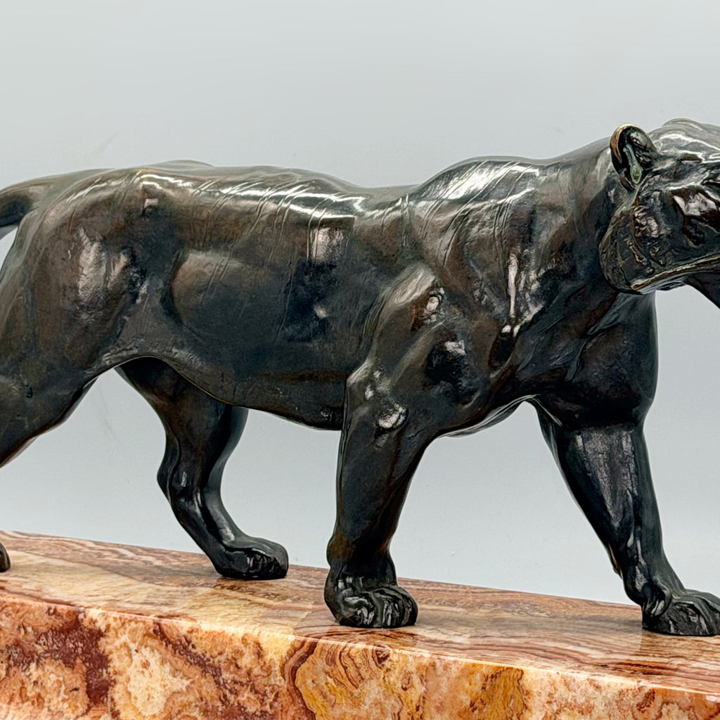 Tigre qui marche Antoine Louis Barye Bronze Sculpture - Markies Antiques Ltd