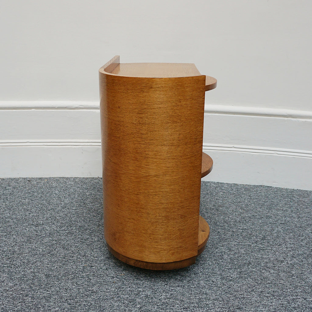 An Art Deco solid oak drinks trolley. Three tiers. 1930s drinks trolley for cocktails. - Jeroen Markies Art Deco