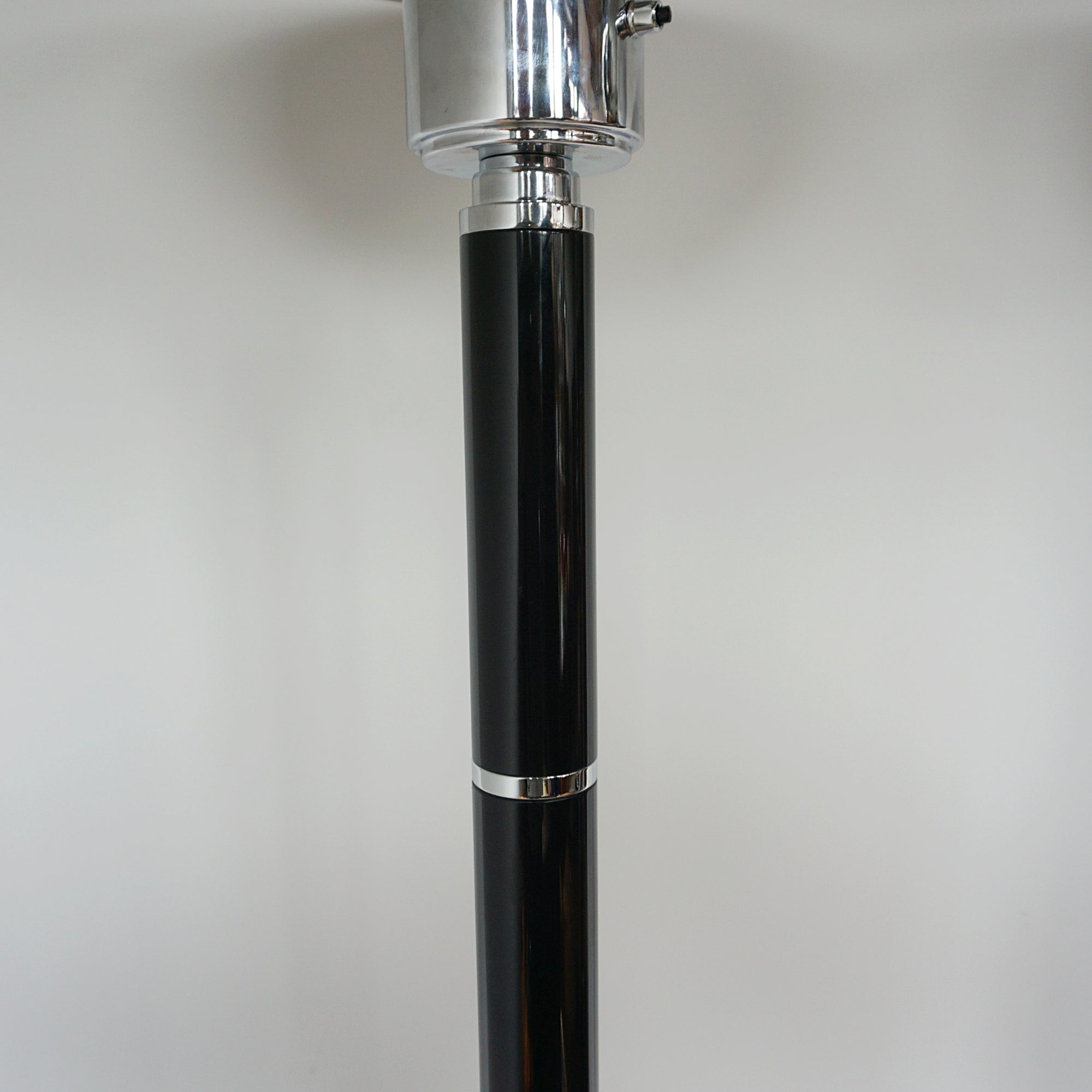 Black Bakelite and Chromed Metal Uplighter Floor Lamps - Jeroen Markies Art Deco