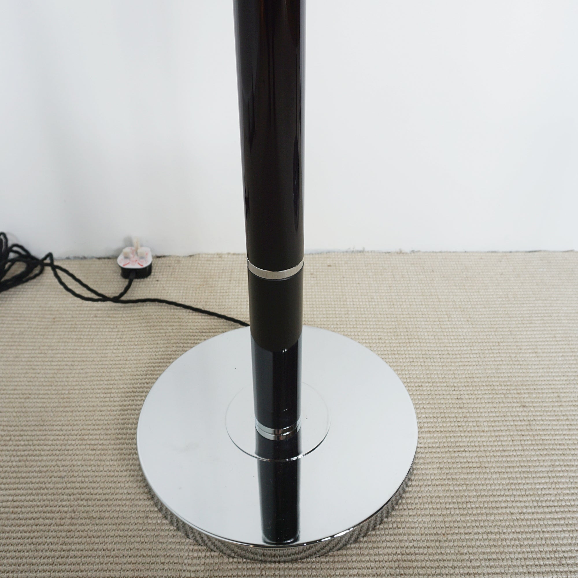 Black Bakelite and Chromed Metal Uplighter Floor Lamps - Jeroen Markies Art Deco
