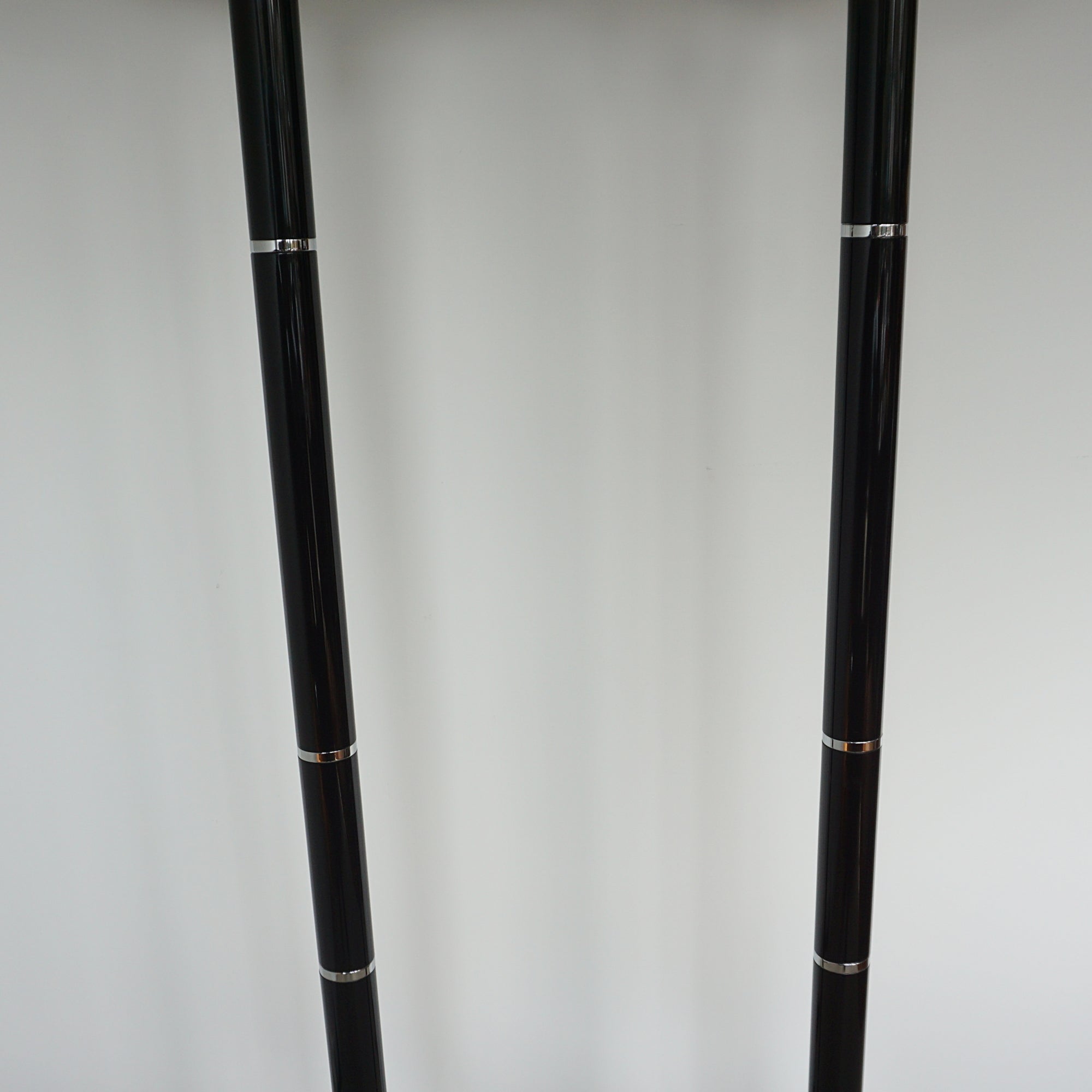 Black Bakelite and Chromed Metal Uplighter Floor Lamps - Jeroen Markies Art Deco