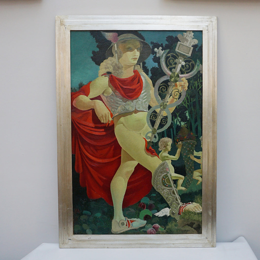 Art Deco painting. Mythological painting. Oil on Board. Marcel Delmotte - Jeroen Markies Art Deco