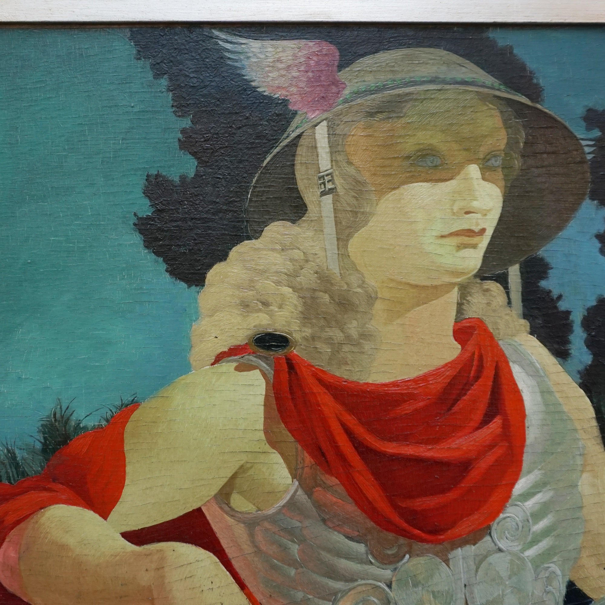 Art Deco painting. Mythological painting. Oil on Board. Marcel Delmotte - Jeroen Markies Art Deco