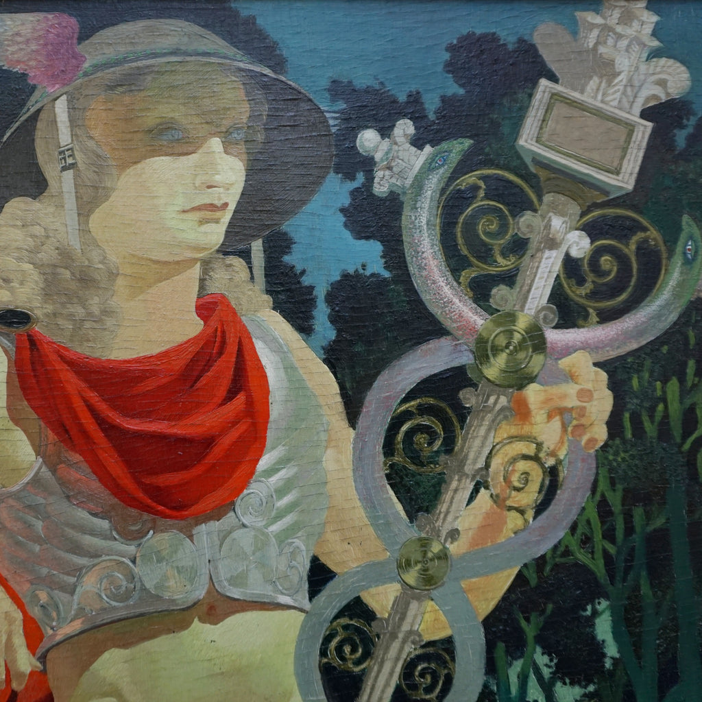 Art Deco painting. Mythological painting. Oil on Board. Marcel Delmotte - Jeroen Markies Art Deco