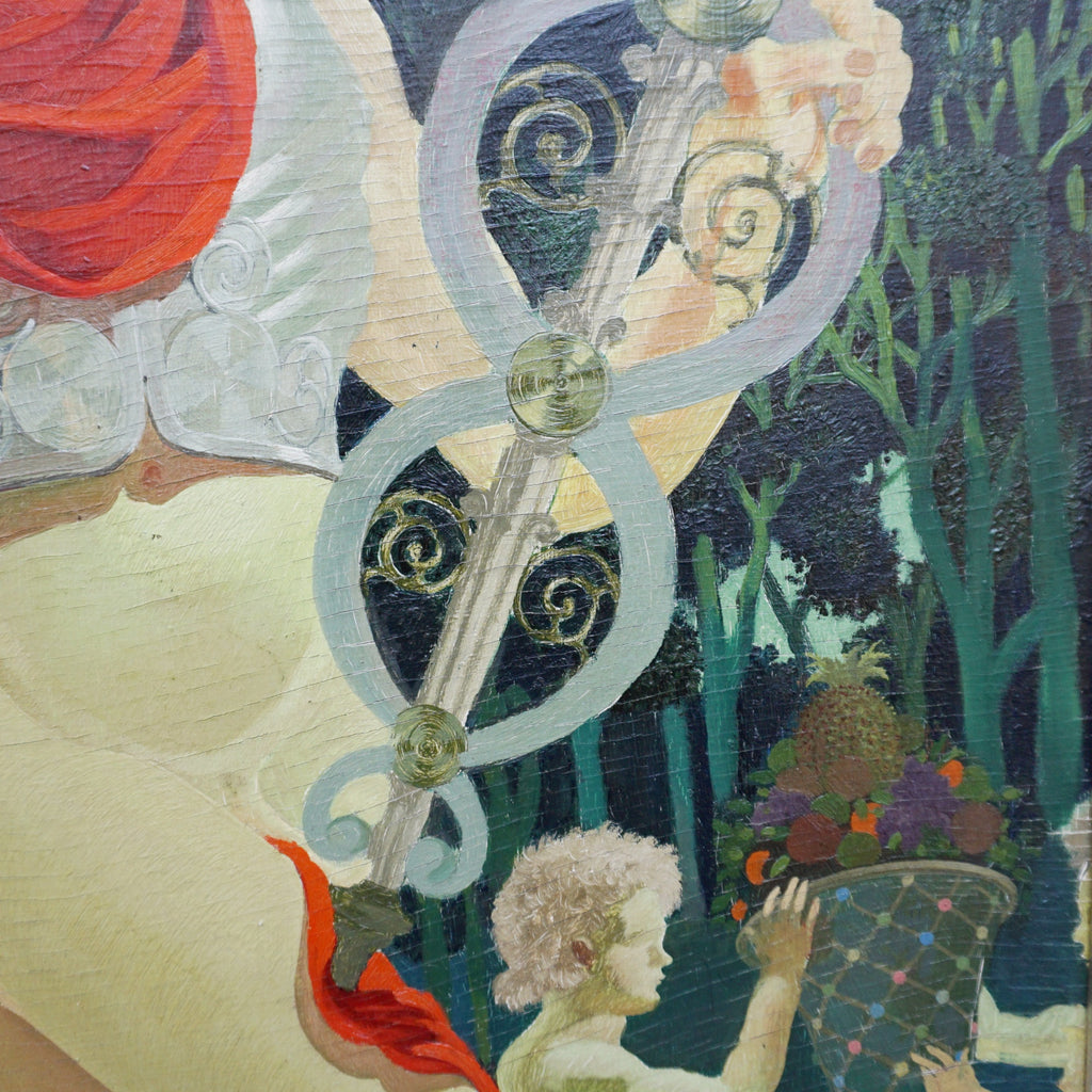 Art Deco painting. Mythological painting. Oil on Board. Marcel Delmotte - Jeroen Markies Art Deco