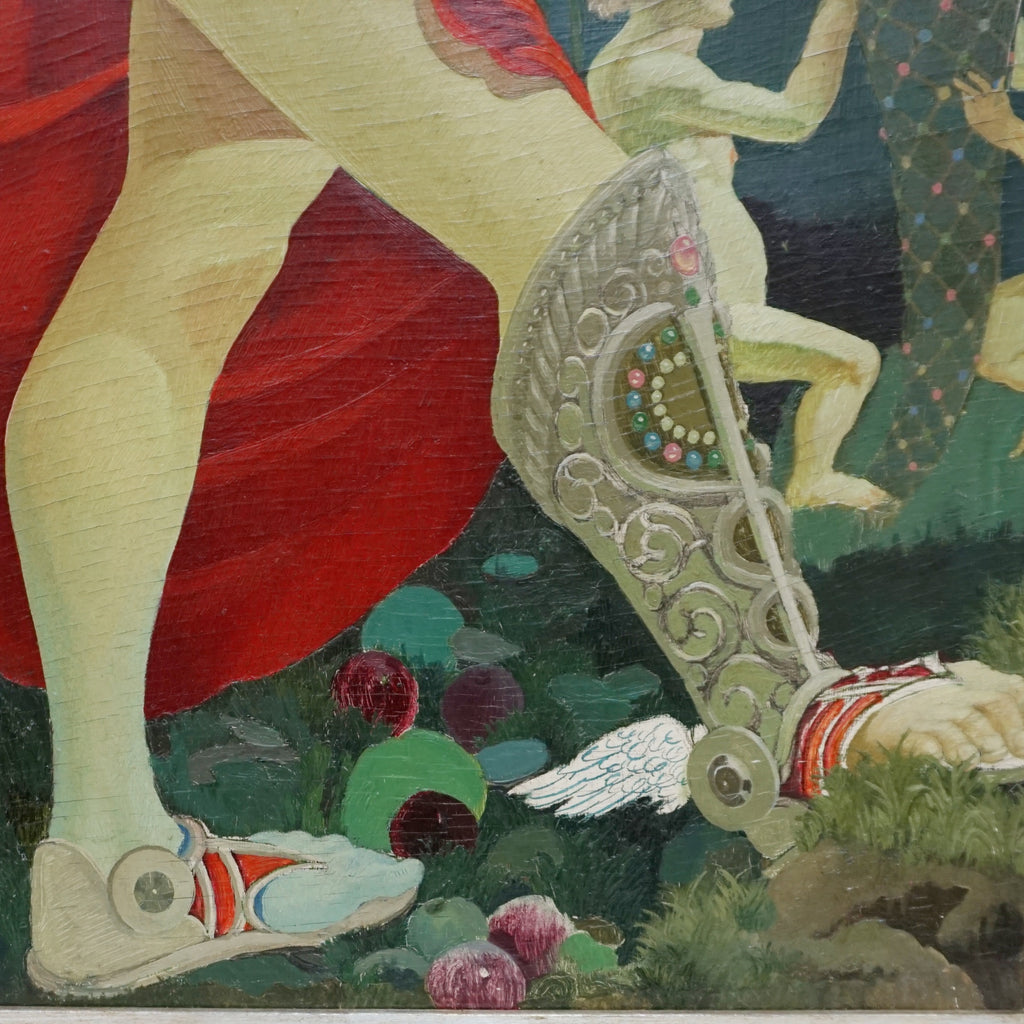 Art Deco painting. Mythological painting. Oil on Board. Marcel Delmotte - Jeroen Markies Art Deco