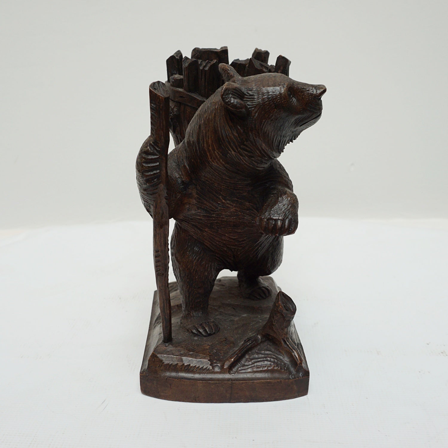 A Black Forest carved walking bear