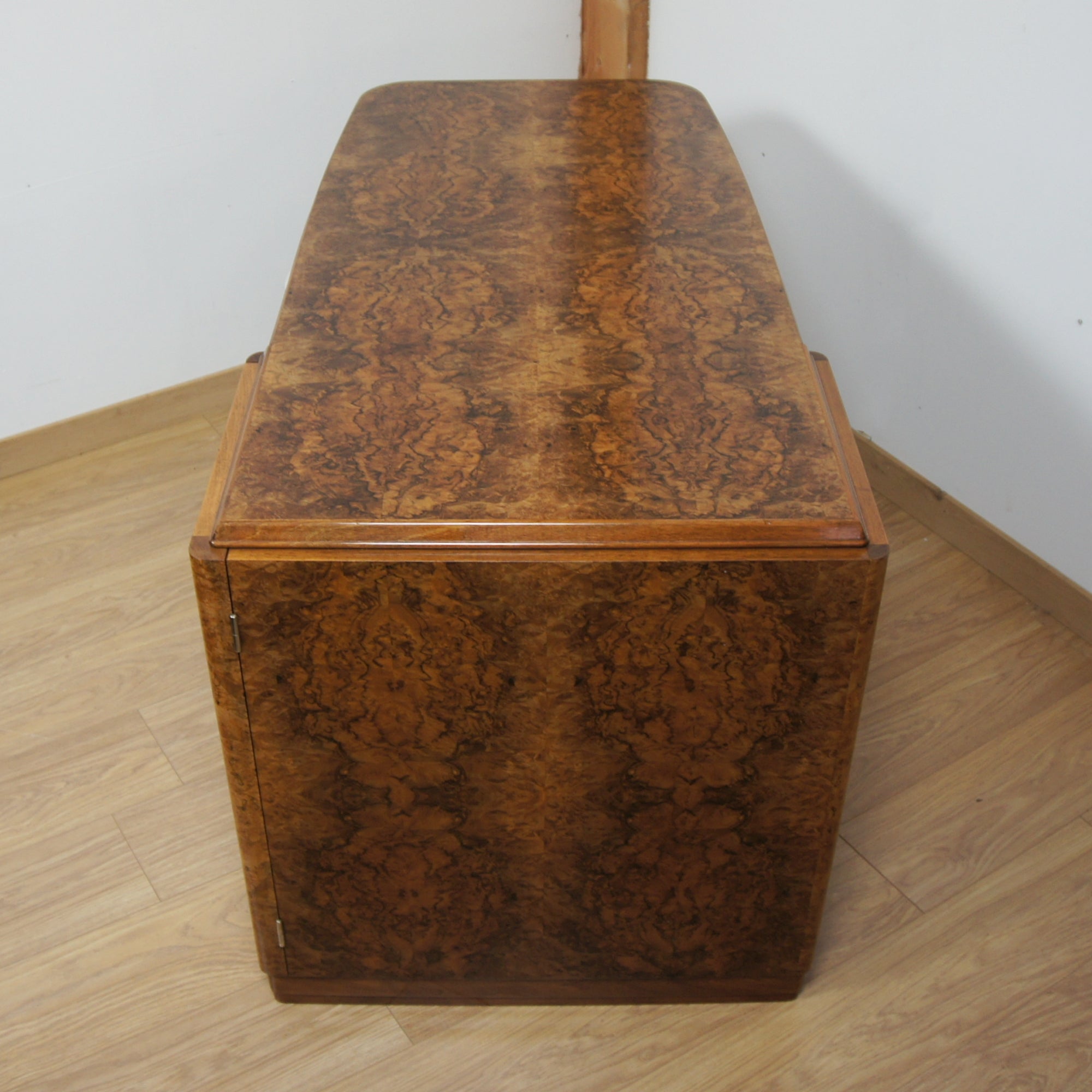 Art Deco Burr Walnut Desk by F.Pigeon of Paris