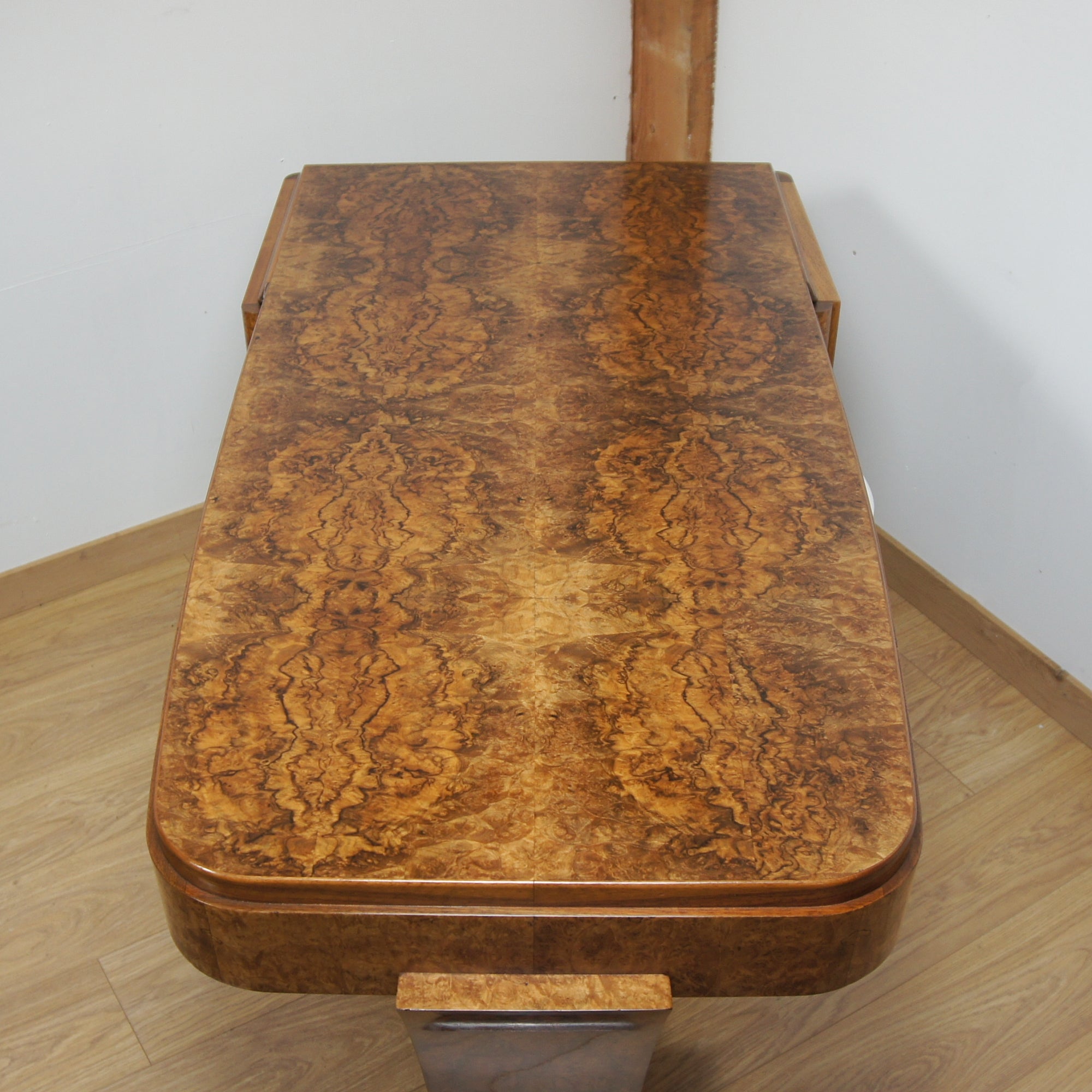 Art Deco Burr Walnut Desk by F.Pigeon of Paris