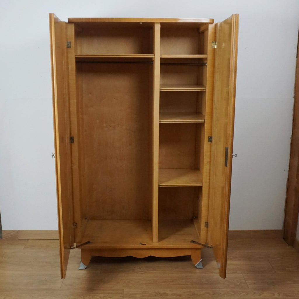 Art Deco Satinwood Wardrobe - Markies Antiques Ltd