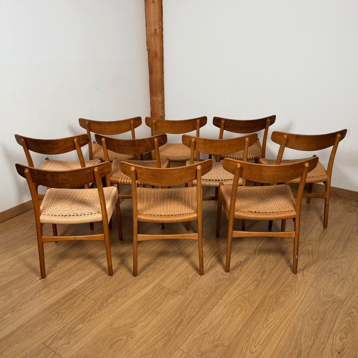 Set of 10 original CH23 Chairs by Hans Wegner for Carl Hansen & Son - Markies Antiques Ltd