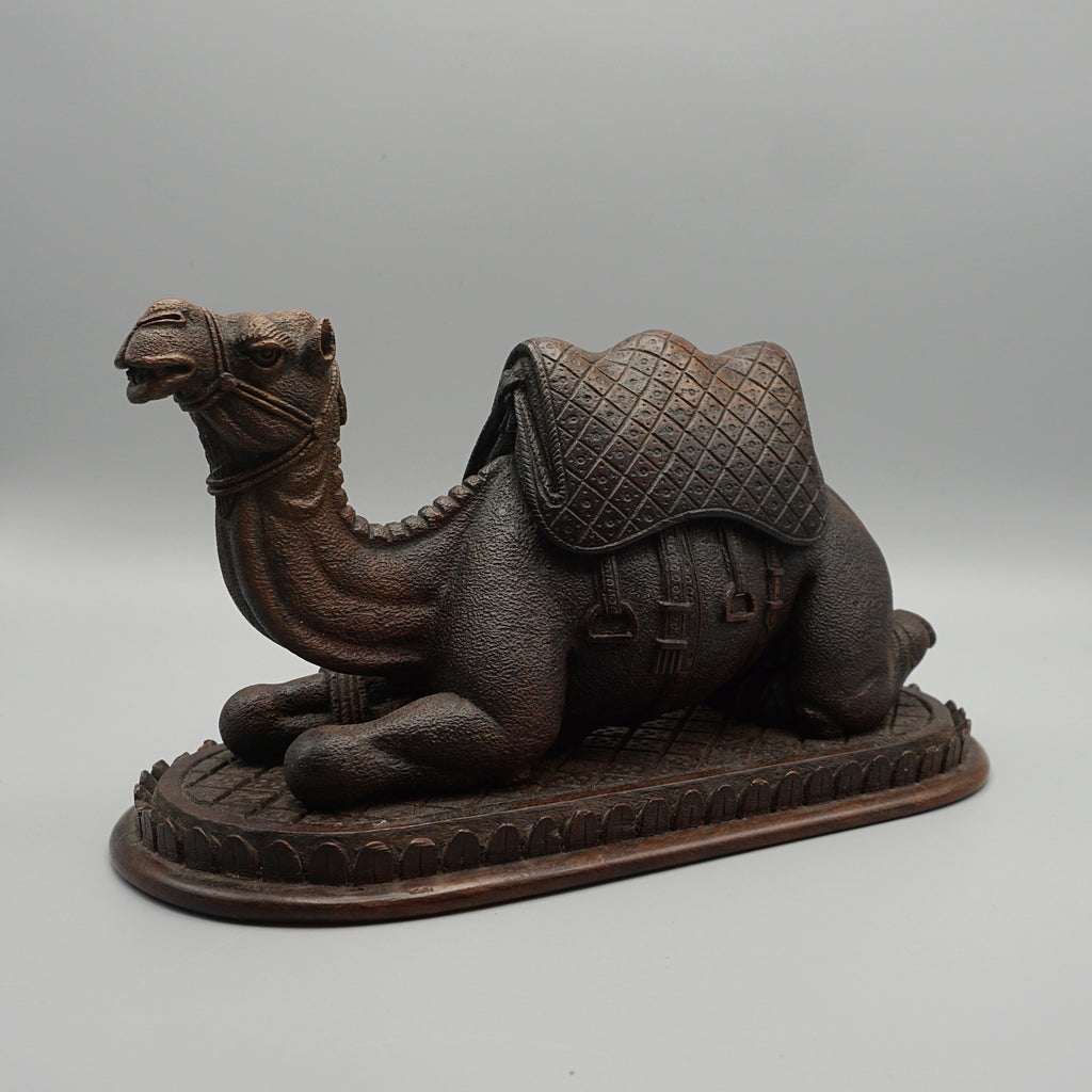Carved Wooden Recumbent  Camel