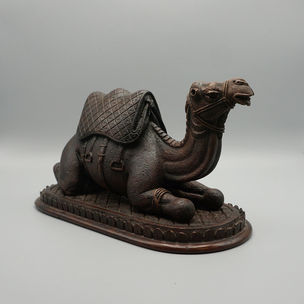 Carved Wooden Recumbent  Camel