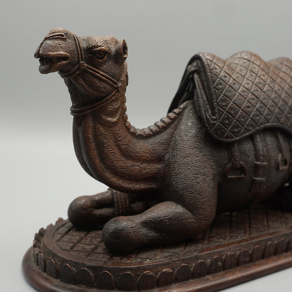Carved Wooden Recumbent  Camel
