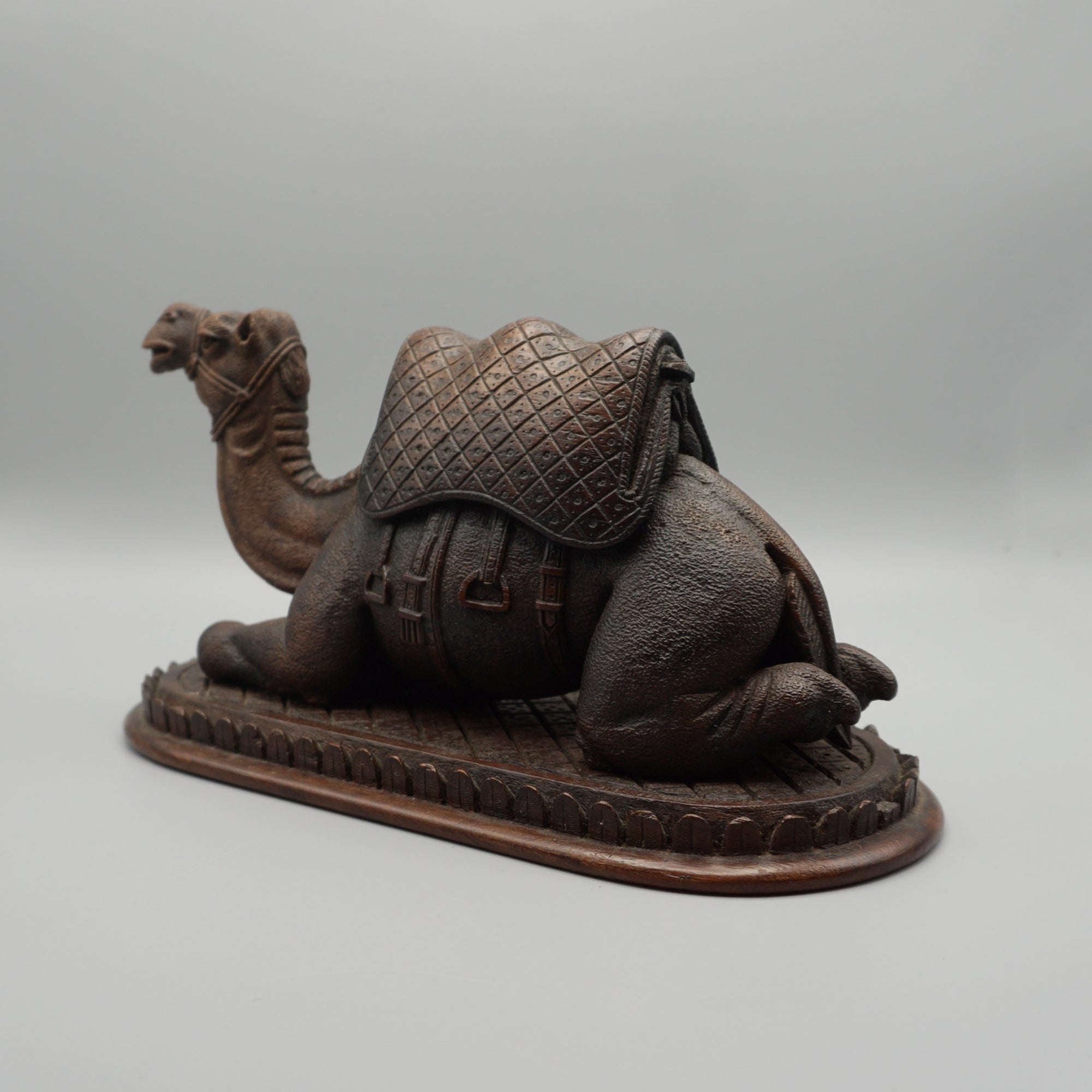 Carved Wooden Recumbent  Camel