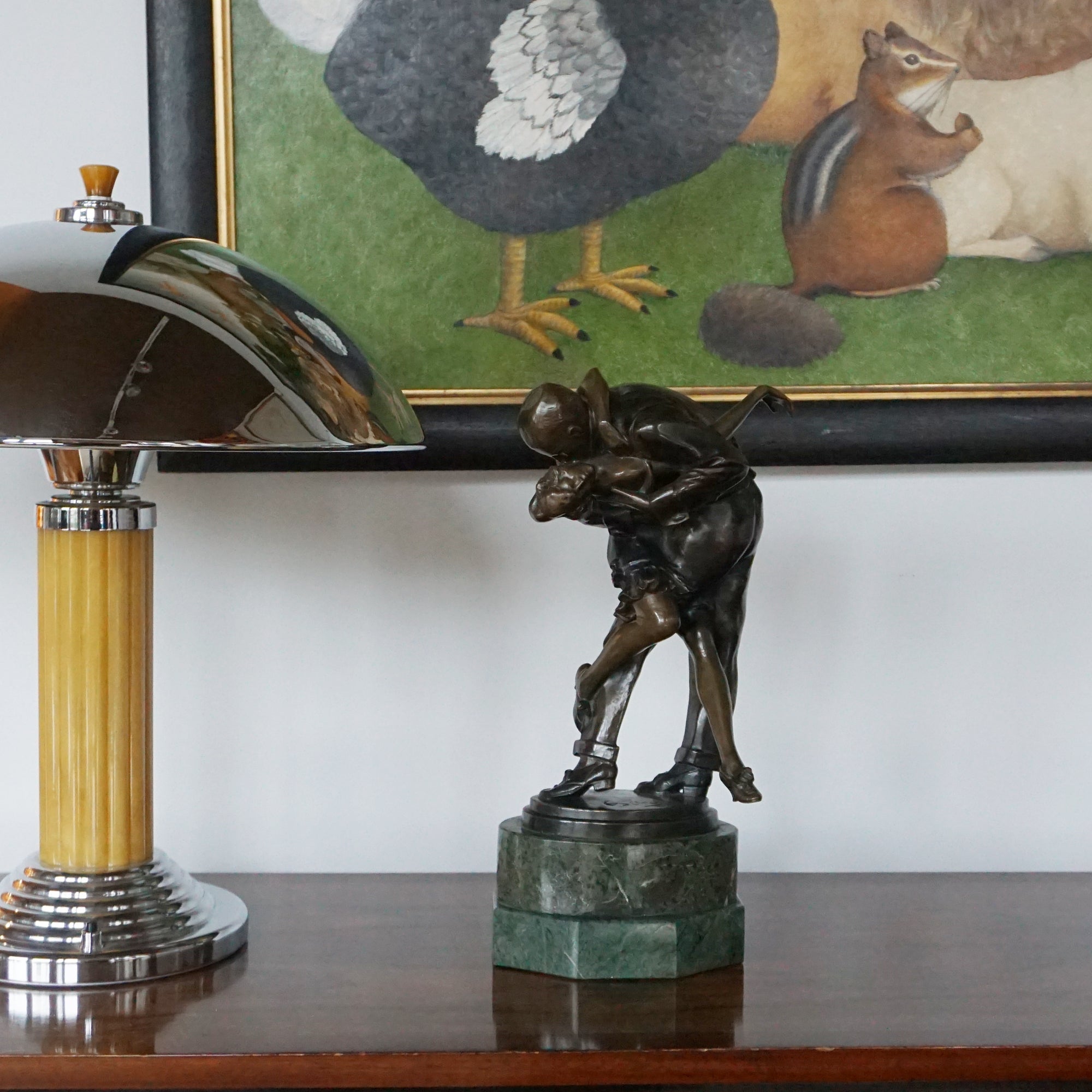 'The Kiss' Bronze Sculpture by Bruno Zach - Jeroen Markies Art Deco
