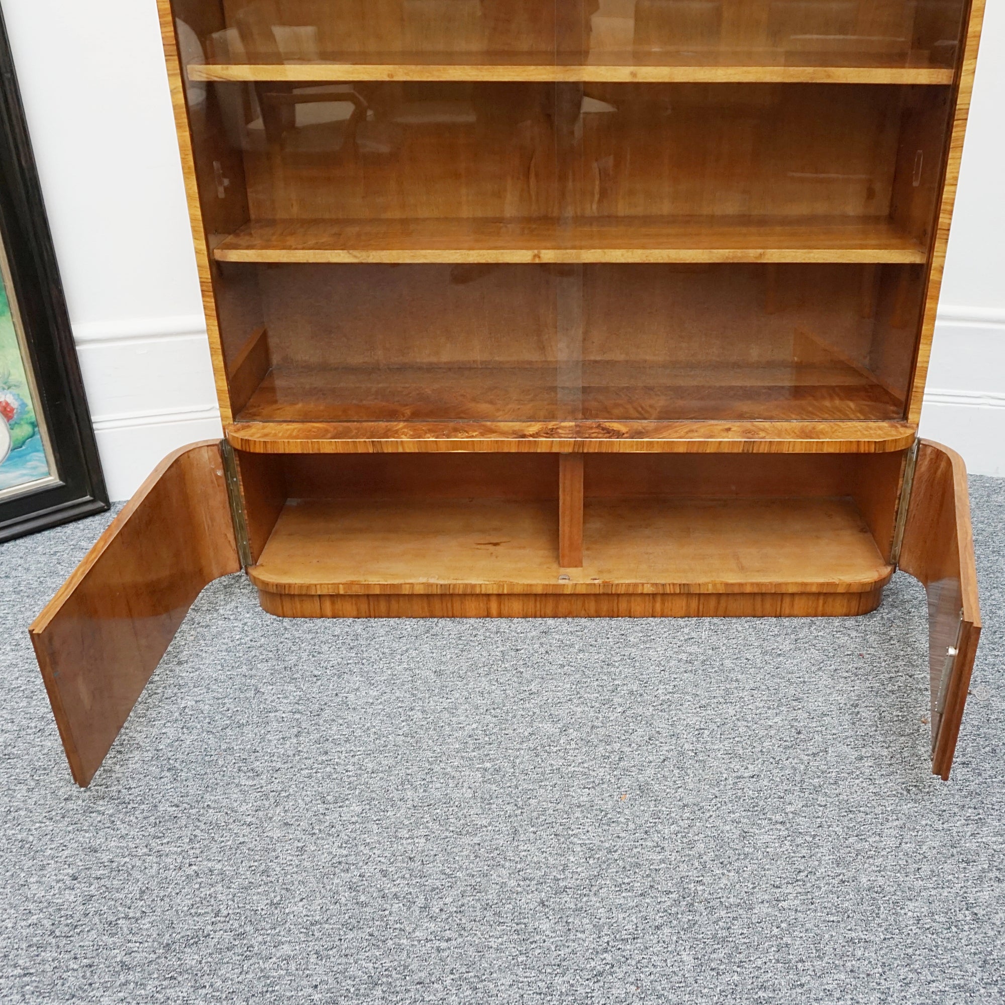 Original Walnut Art Deco Bookcase - Jeroen Markies Art Deco