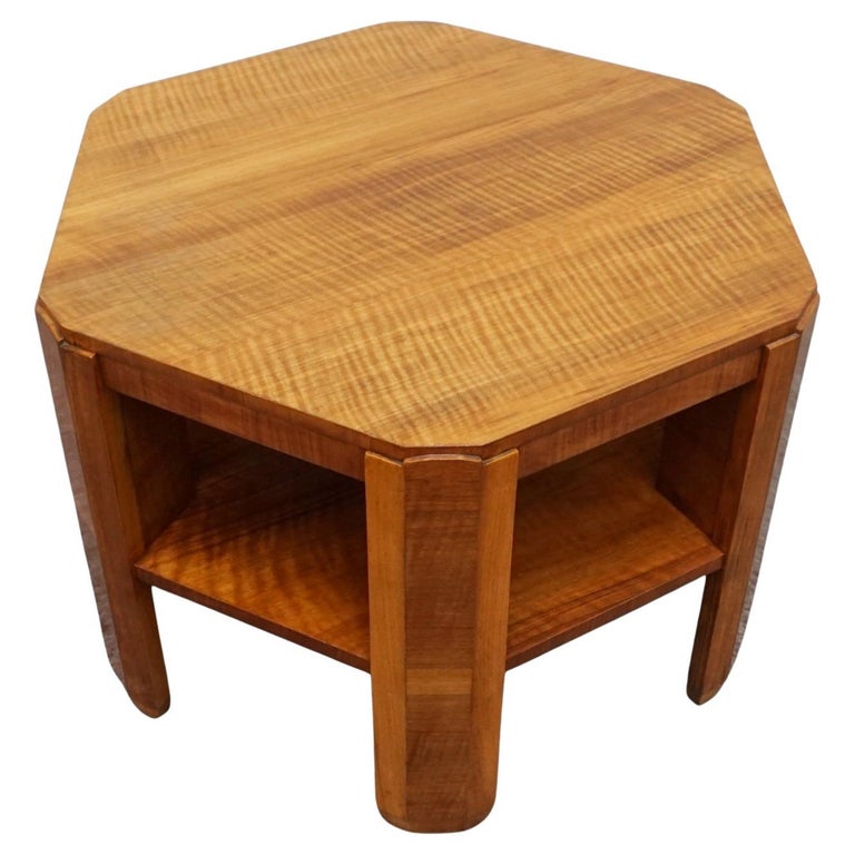 An Art Deco hexagonal coffee table by Heal's of London